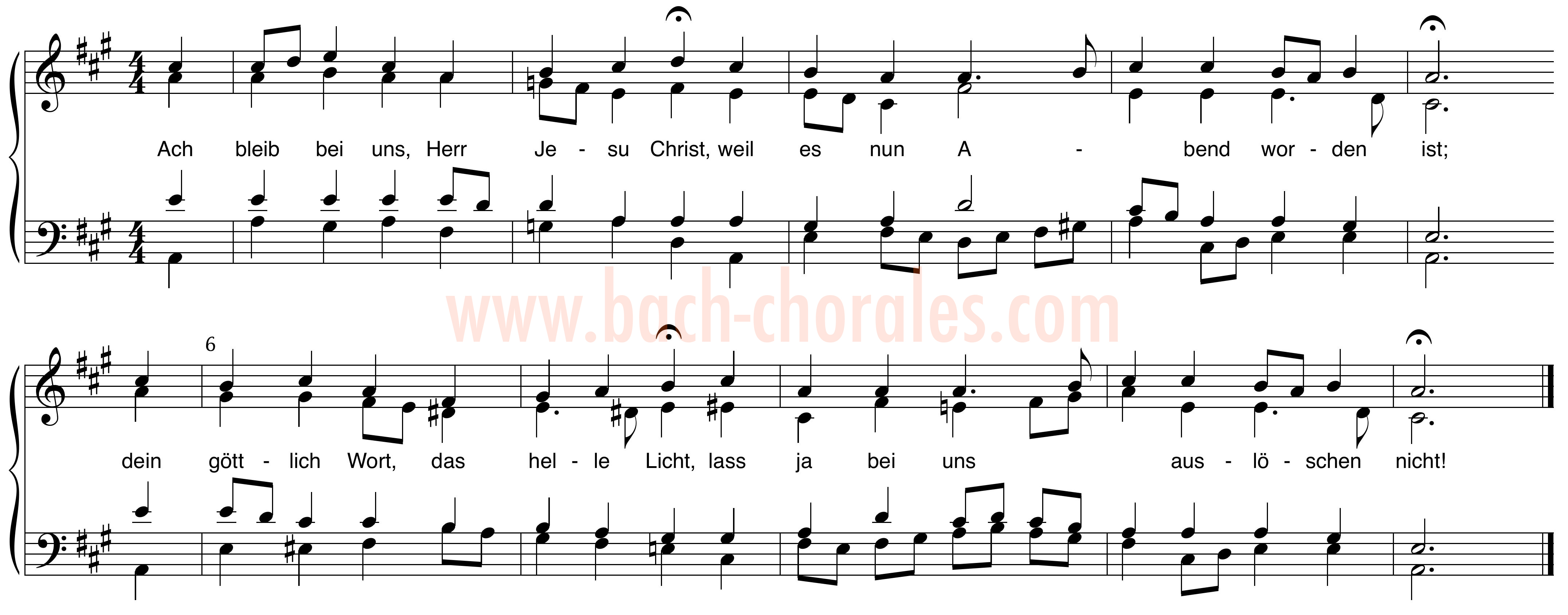 notenbeeld BWV 253 op https://www.bach-chorales.com/