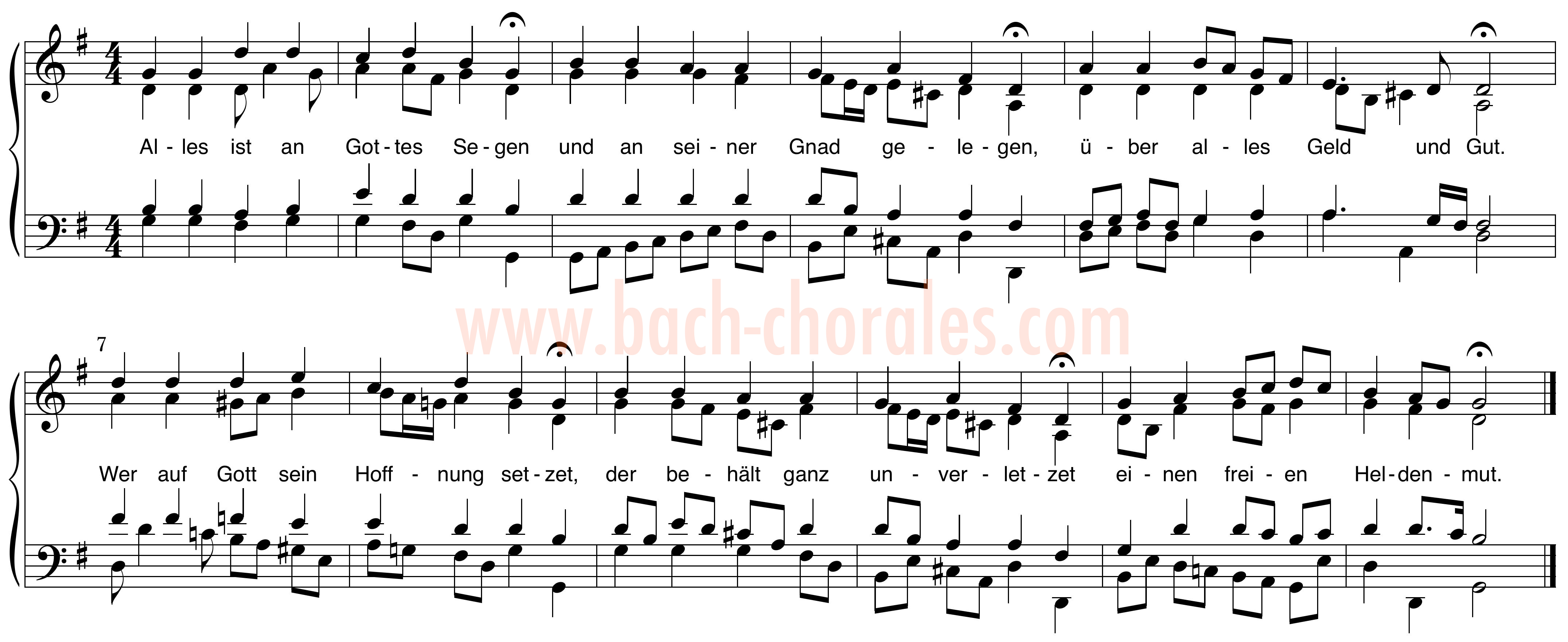 notenbeeld BWV 263 op https://www.bach-chorales.com/