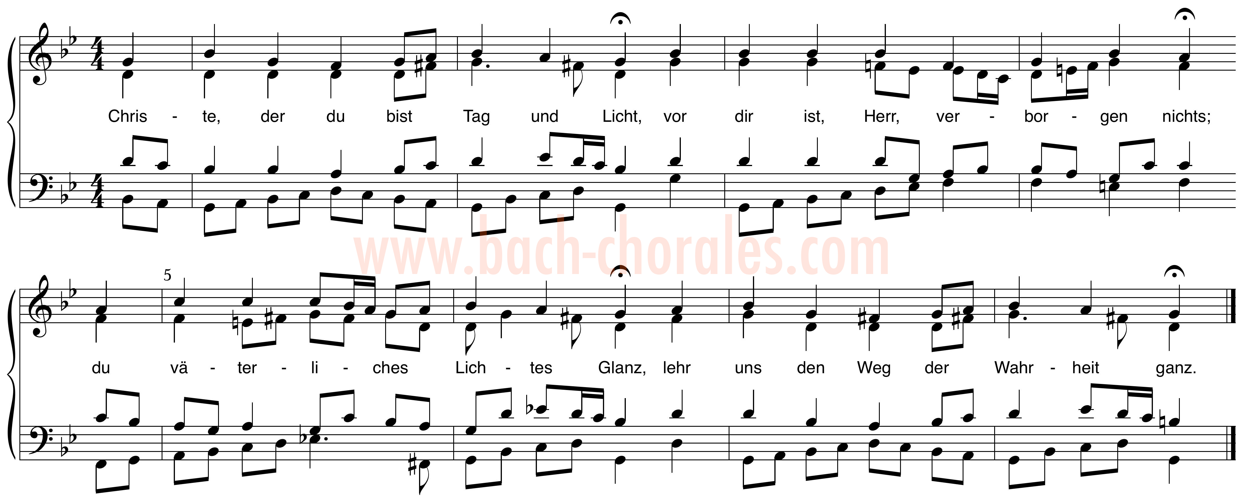 notenbeeld BWV 274 op https://www.bach-chorales.com/