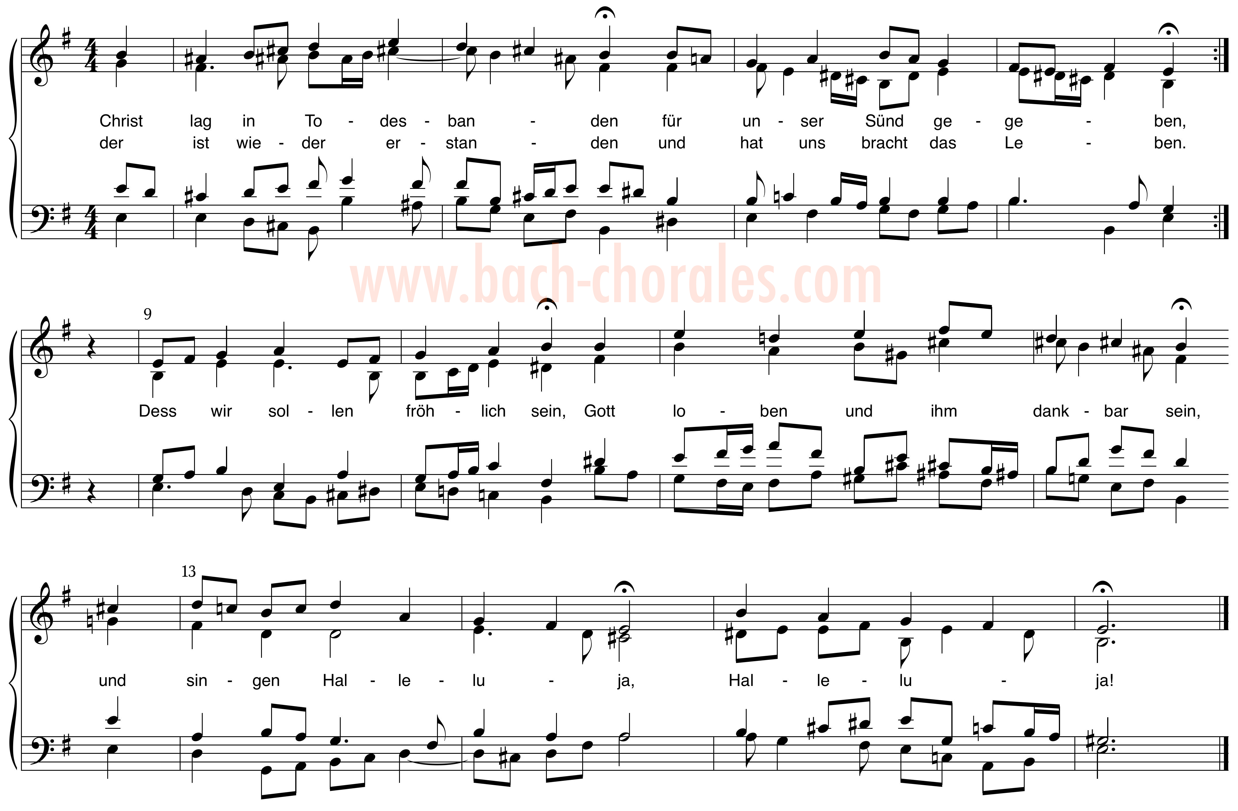 notenbeeld BWV 278 op https://www.bach-chorales.com/