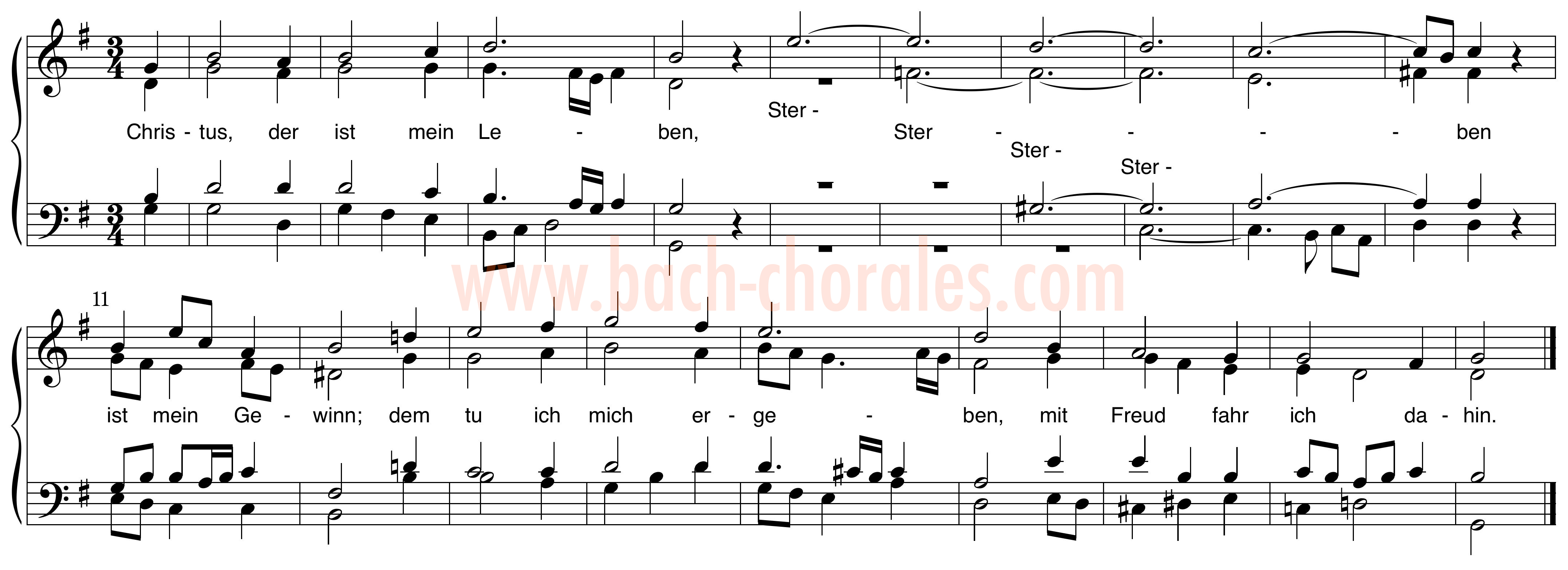 notenbeeld BWV 282 op https://www.bach-chorales.com/
