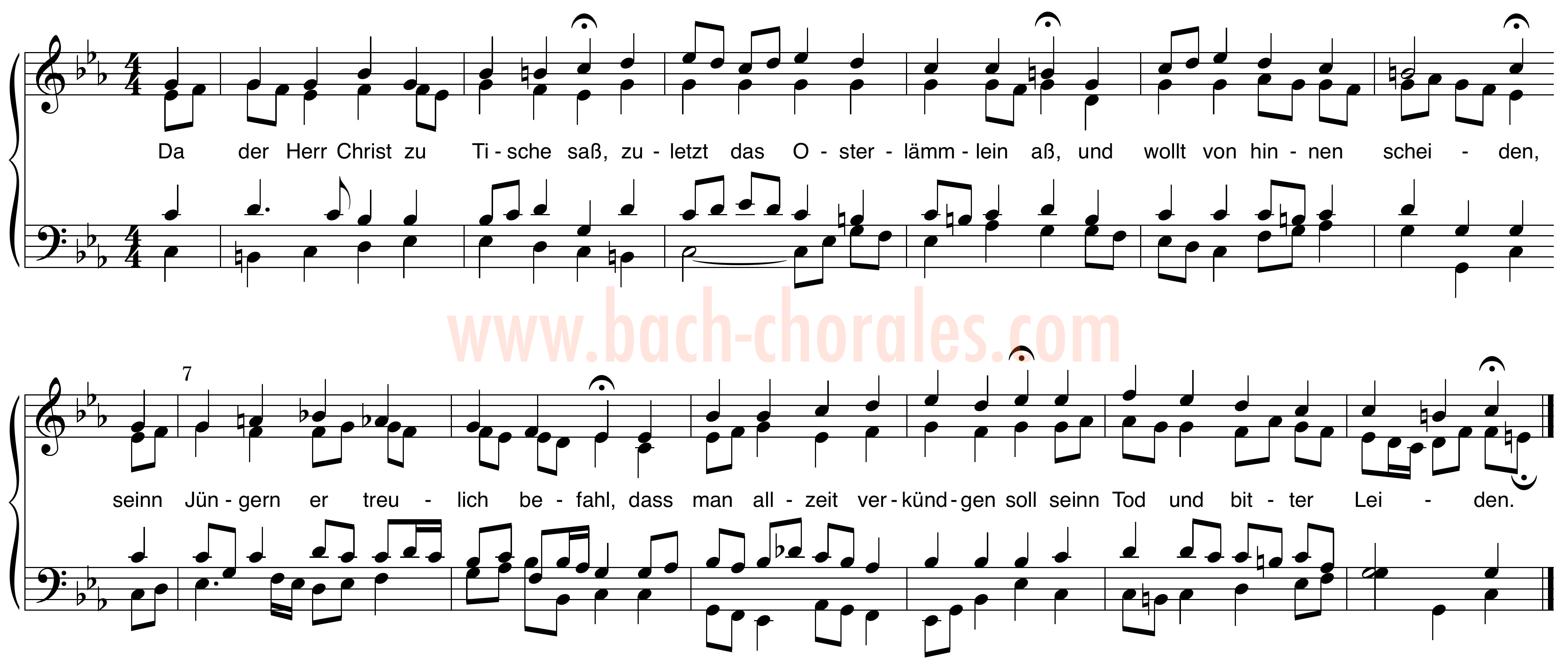 notenbeeld BWV 285 op https://www.bach-chorales.com/