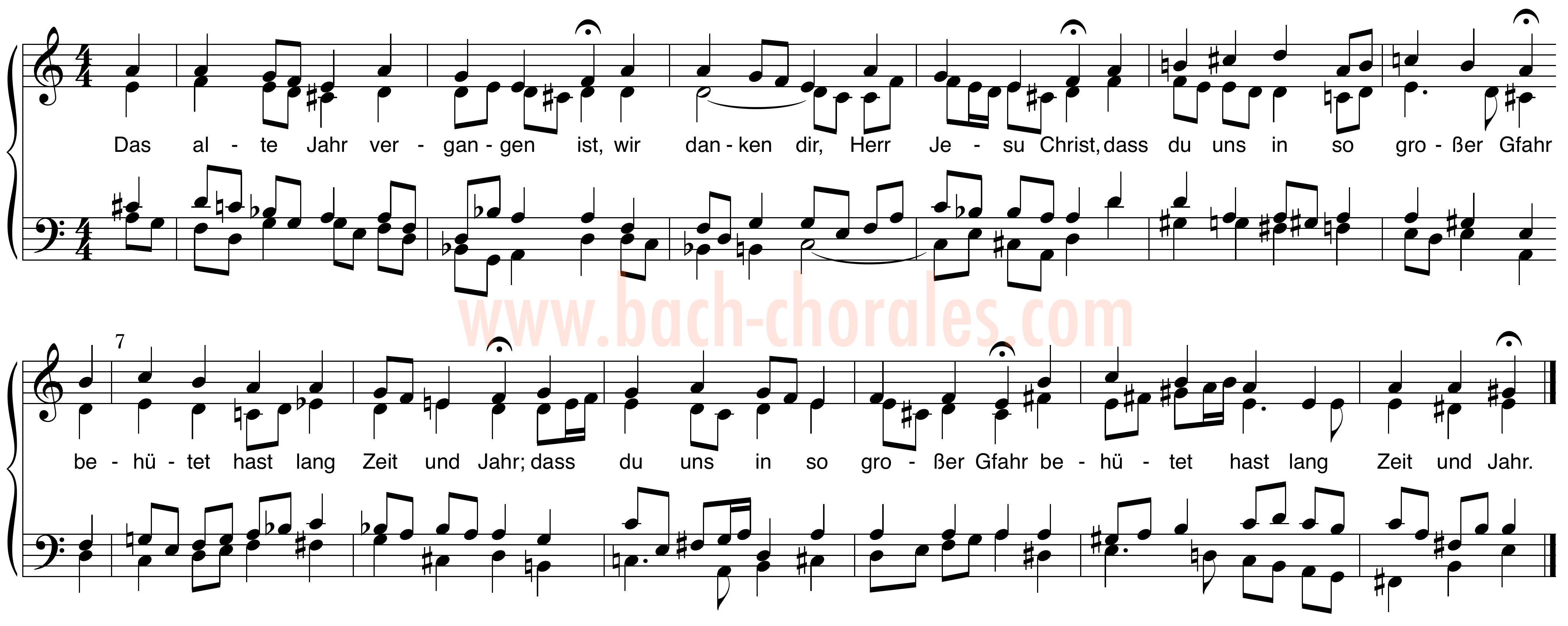 notenbeeld BWV 288 op https://www.bach-chorales.com/