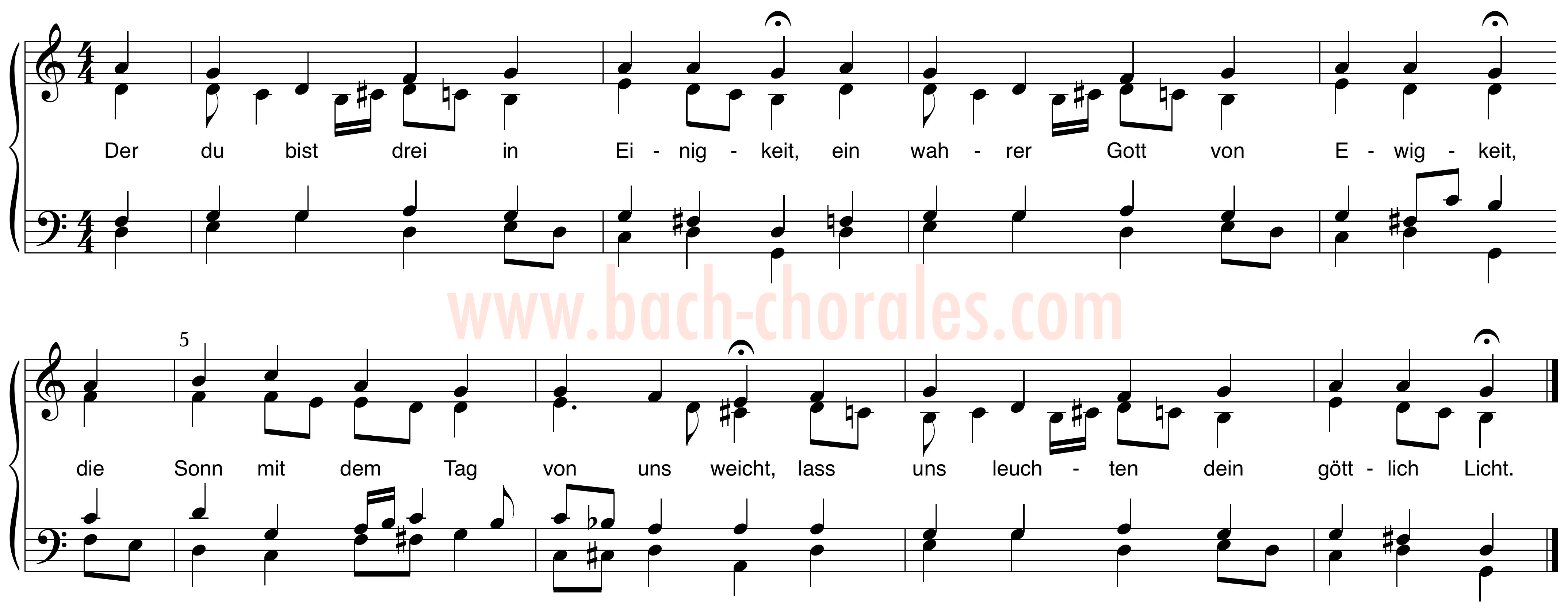 notenbeeld BWV 293 op https://www.bach-chorales.com/