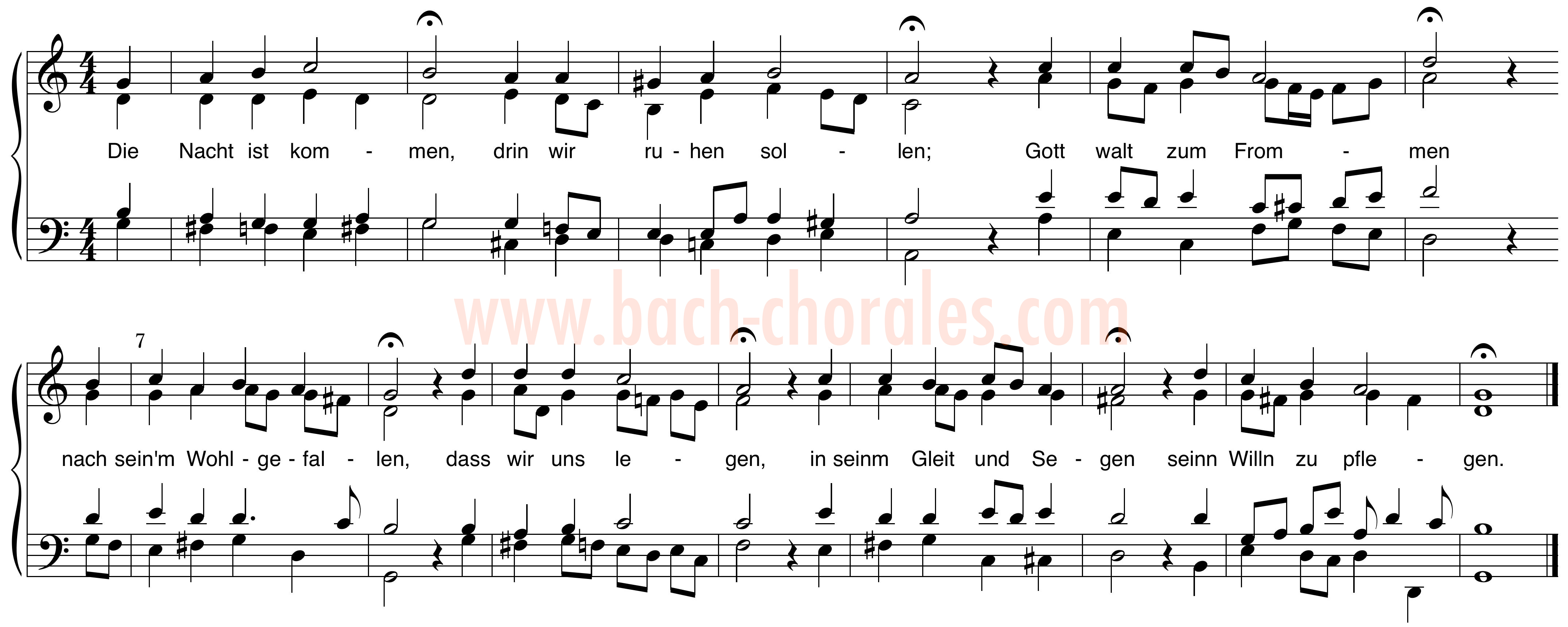 notenbeeld BWV 296 op https://www.bach-chorales.com/