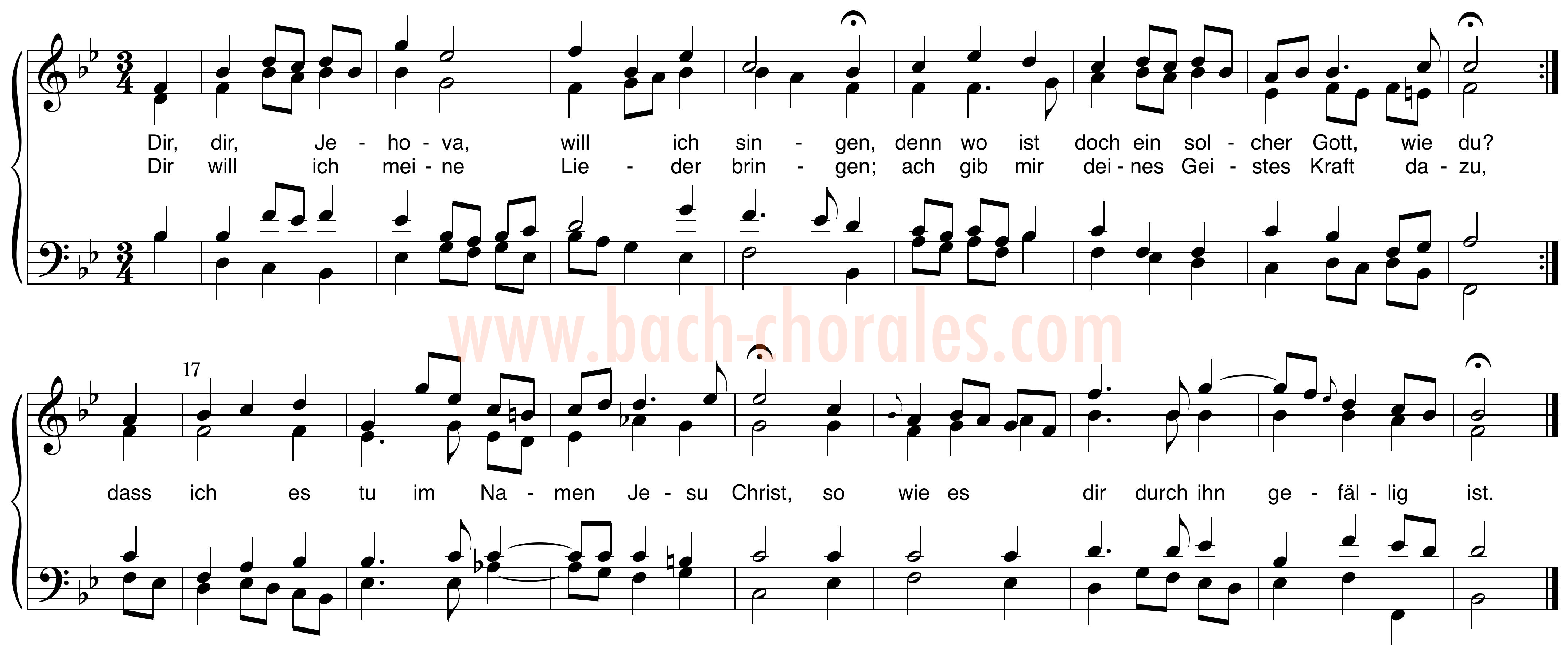notenbeeld BWV 299 op https://www.bach-chorales.com/