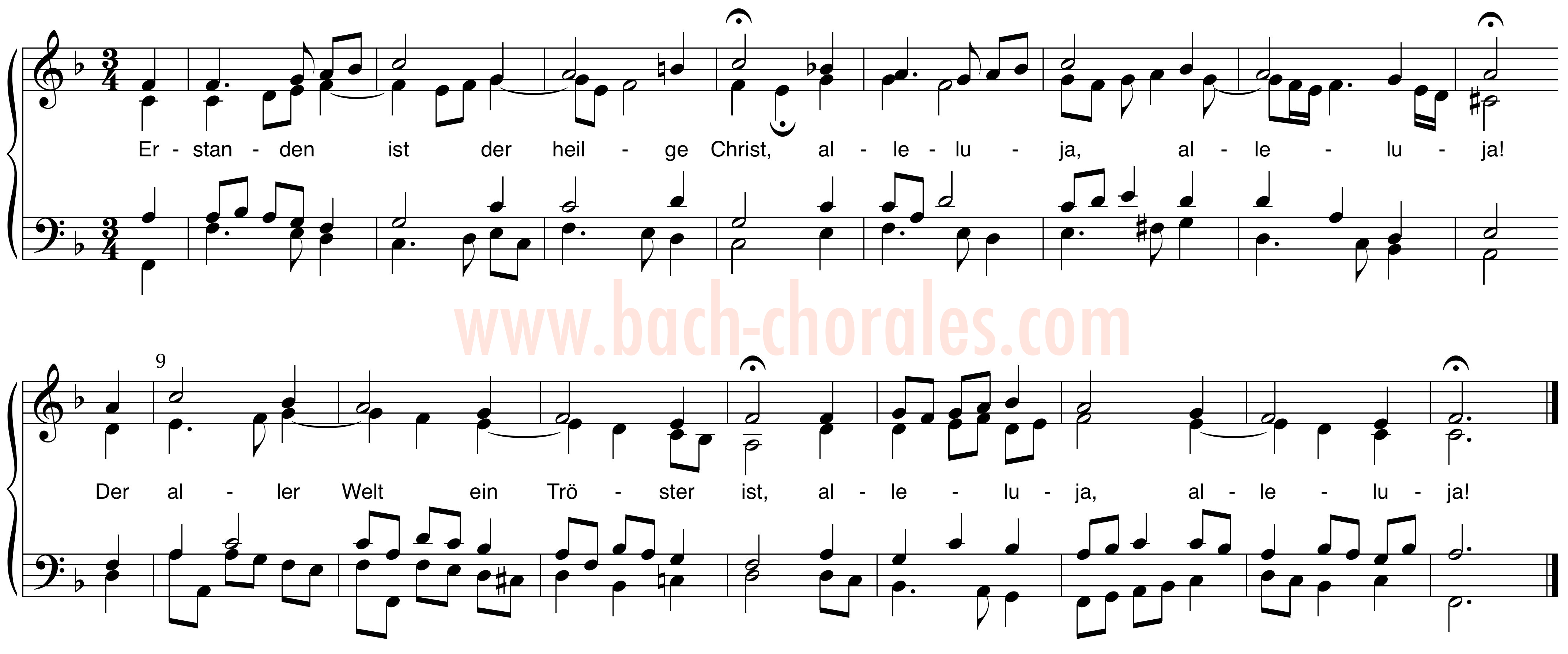 notenbeeld BWV 306 op https://www.bach-chorales.com/