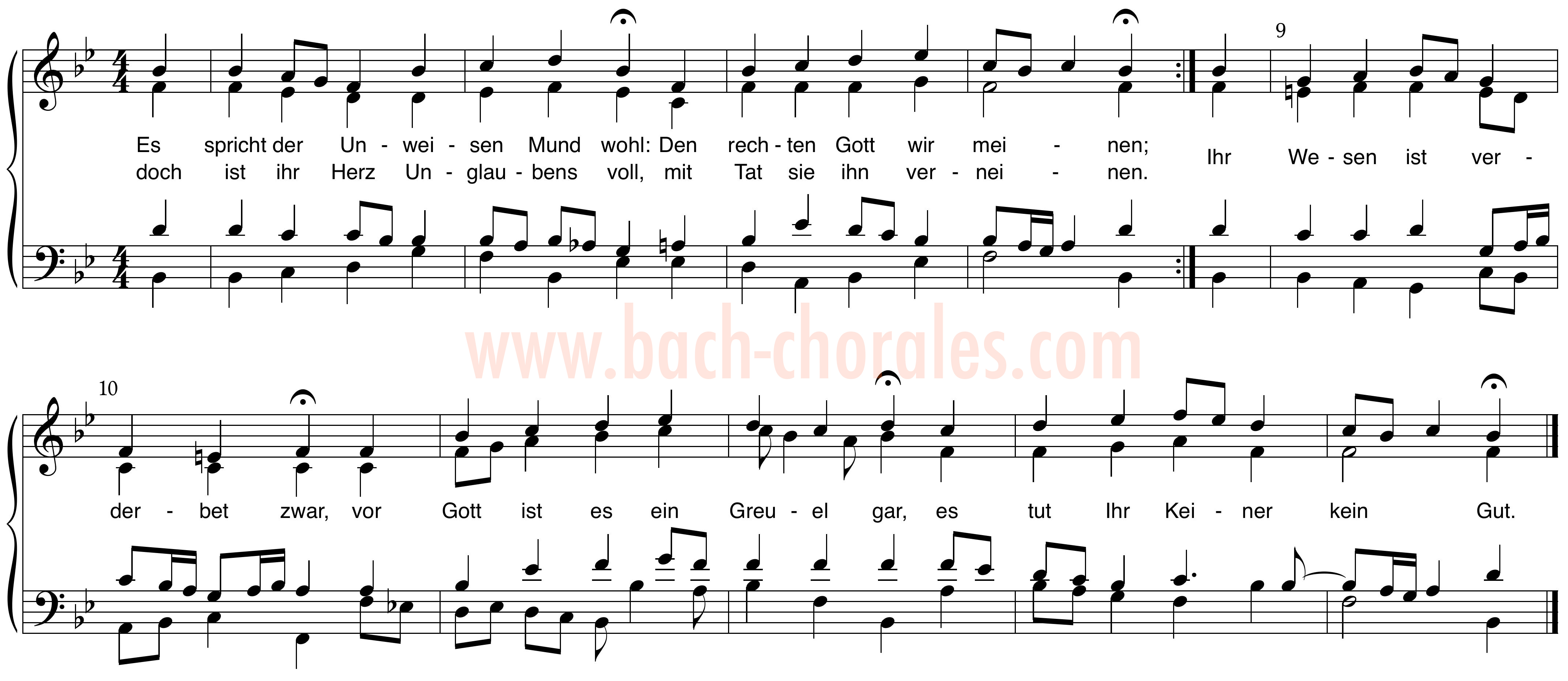 notenbeeld BWV 308 op https://www.bach-chorales.com/
