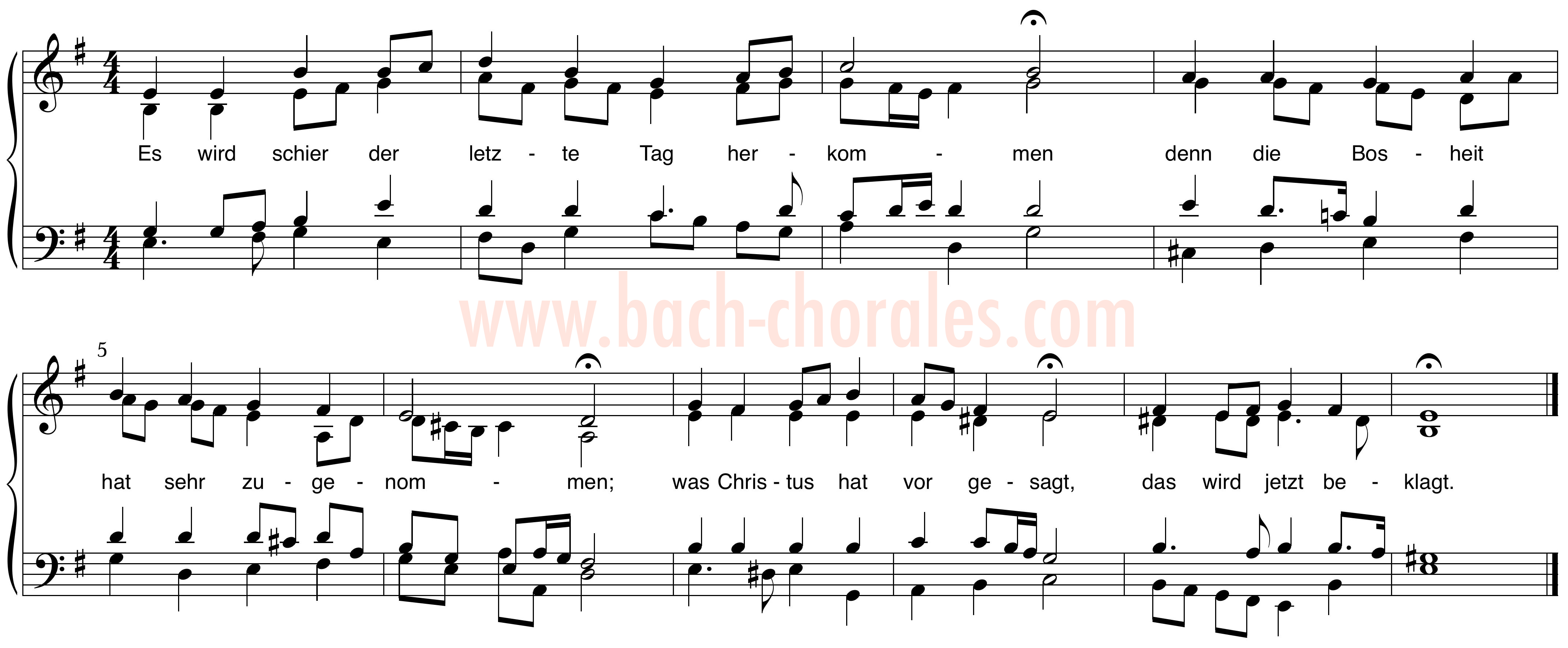notenbeeld BWV 310 op https://www.bach-chorales.com/