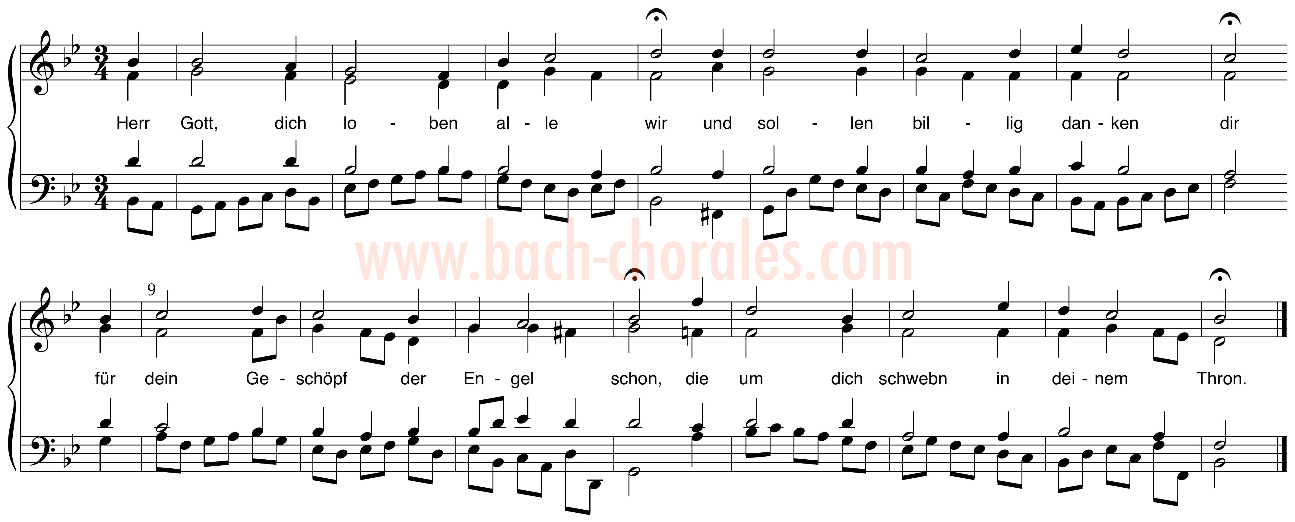 notenbeeld BWV 326 op https://www.bach-chorales.com/