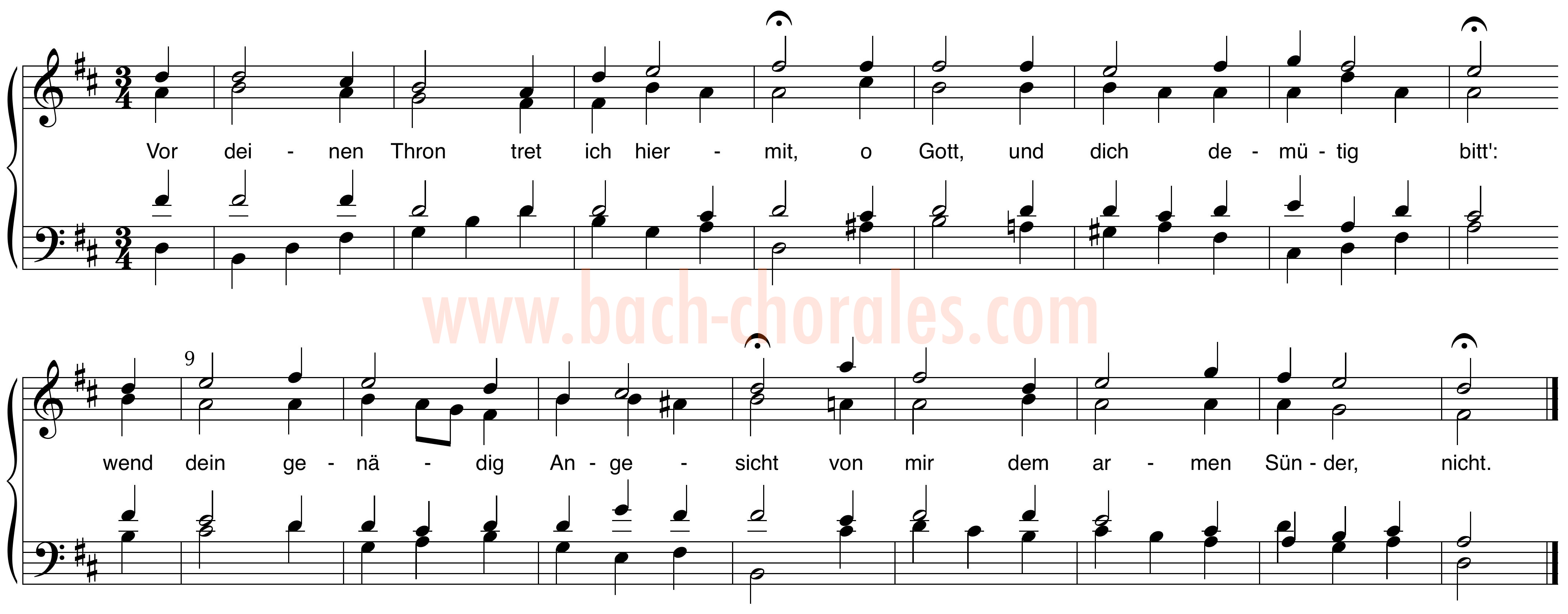 notenbeeld BWV 327 op https://www.bach-chorales.com/
