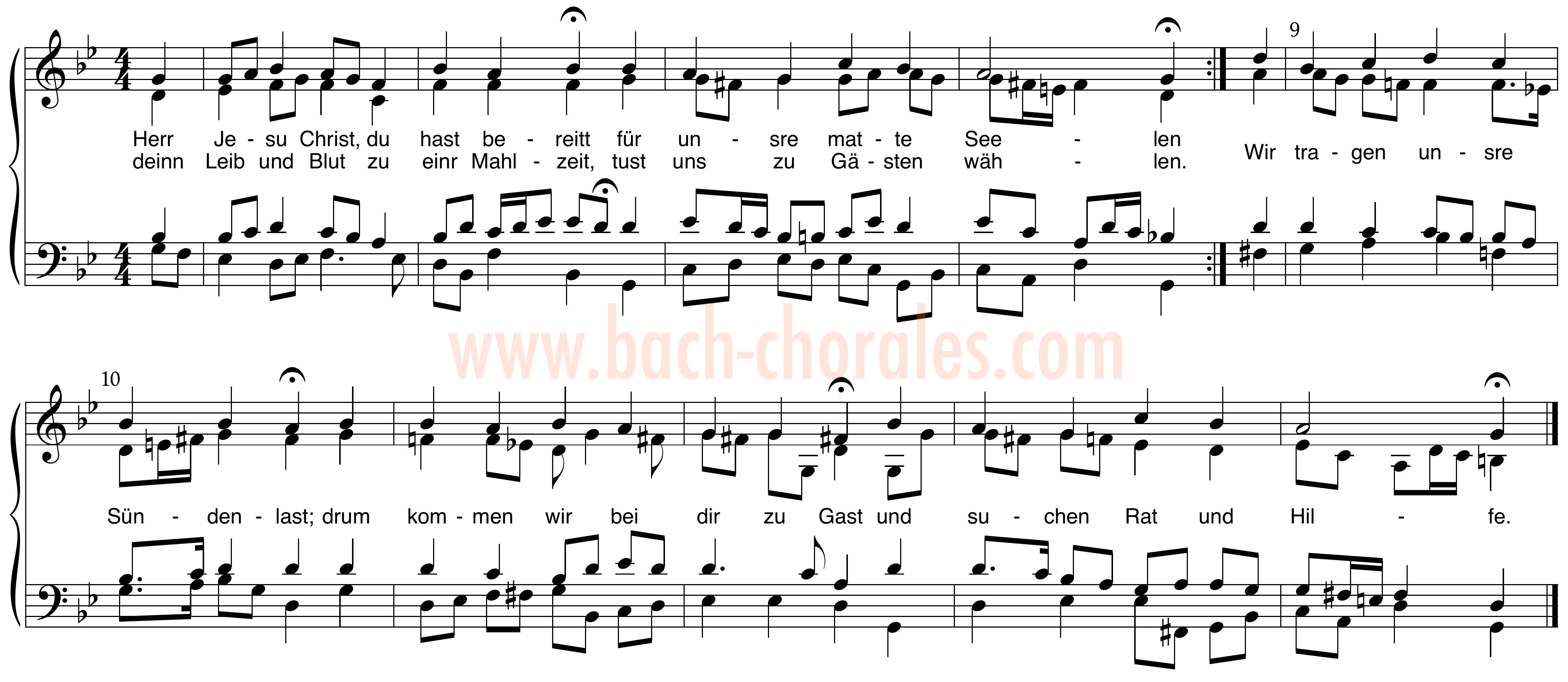 notenbeeld BWV 333 op https://www.bach-chorales.com/