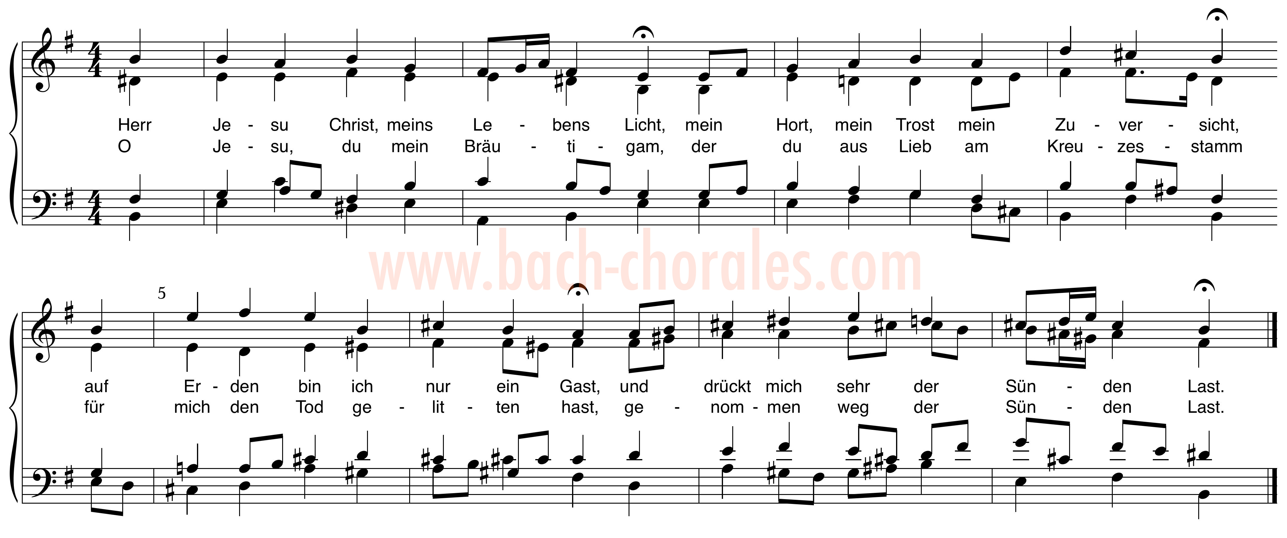 notenbeeld BWV 335 op https://www.bach-chorales.com/