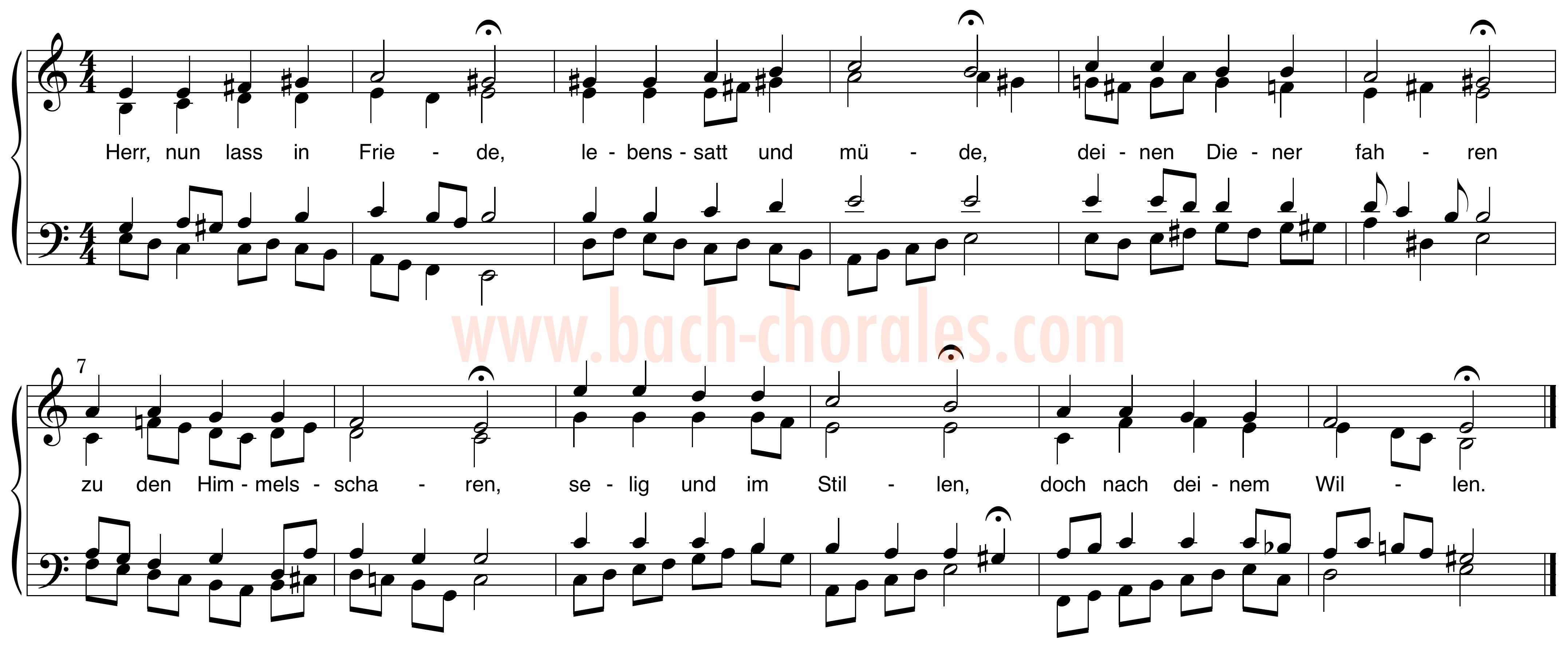 notenbeeld BWV 337 op https://www.bach-chorales.com/