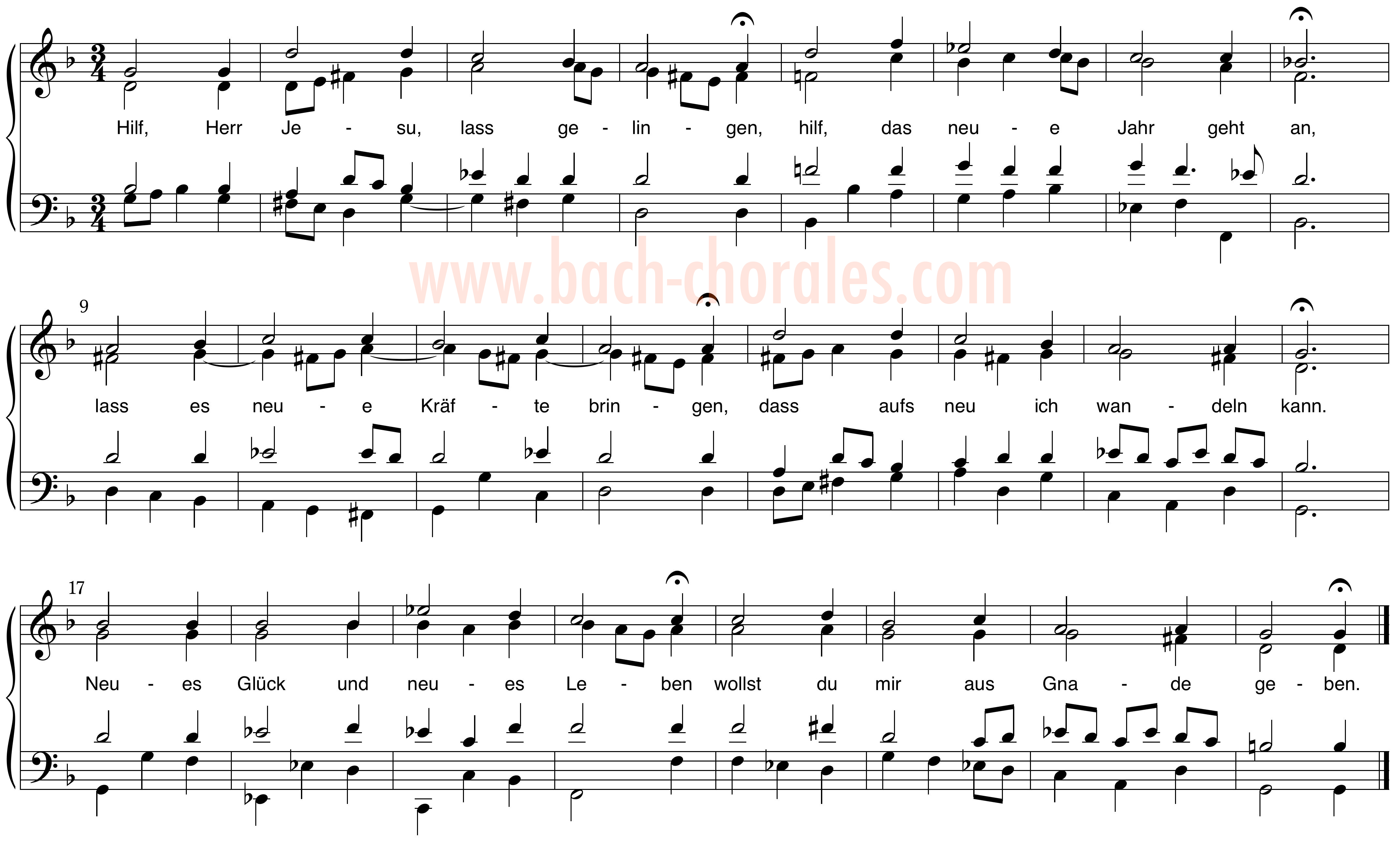 notenbeeld BWV 344 op https://www.bach-chorales.com/