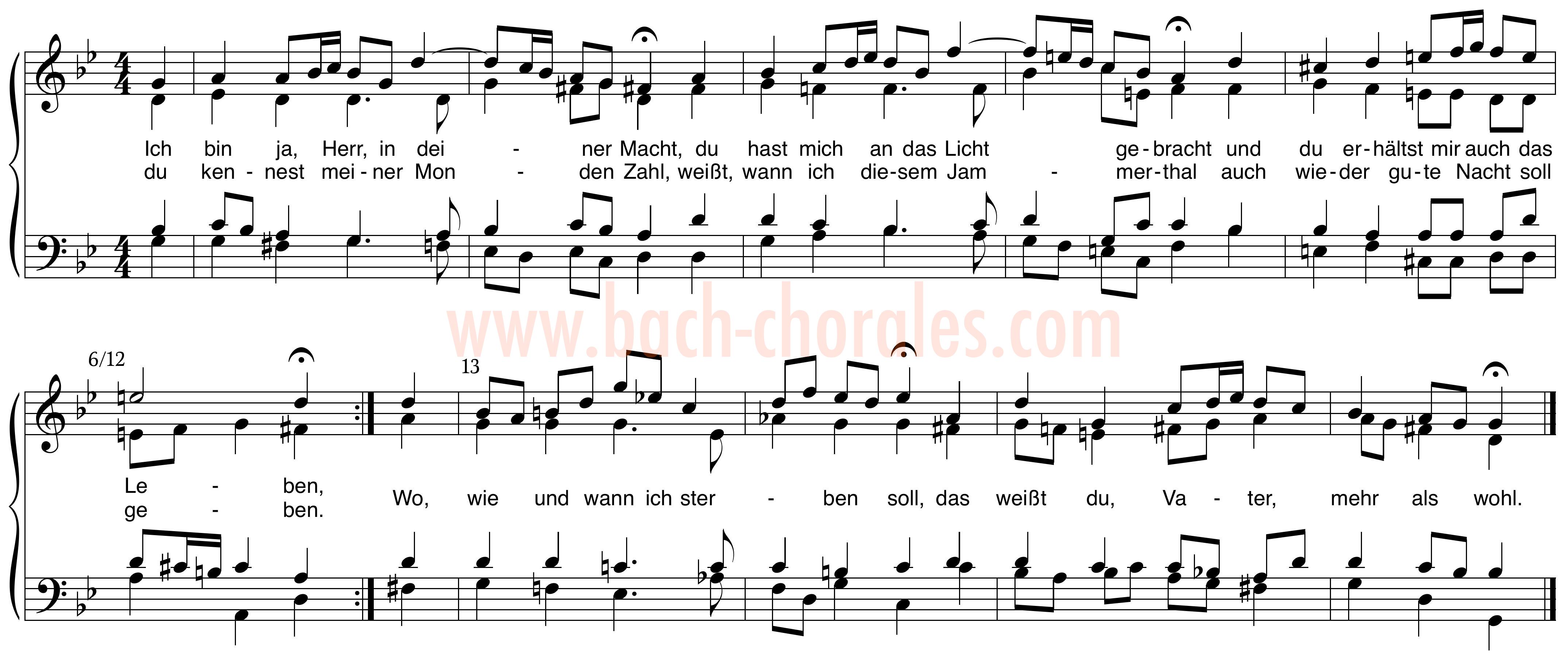notenbeeld BWV 345 op https://www.bach-chorales.com/