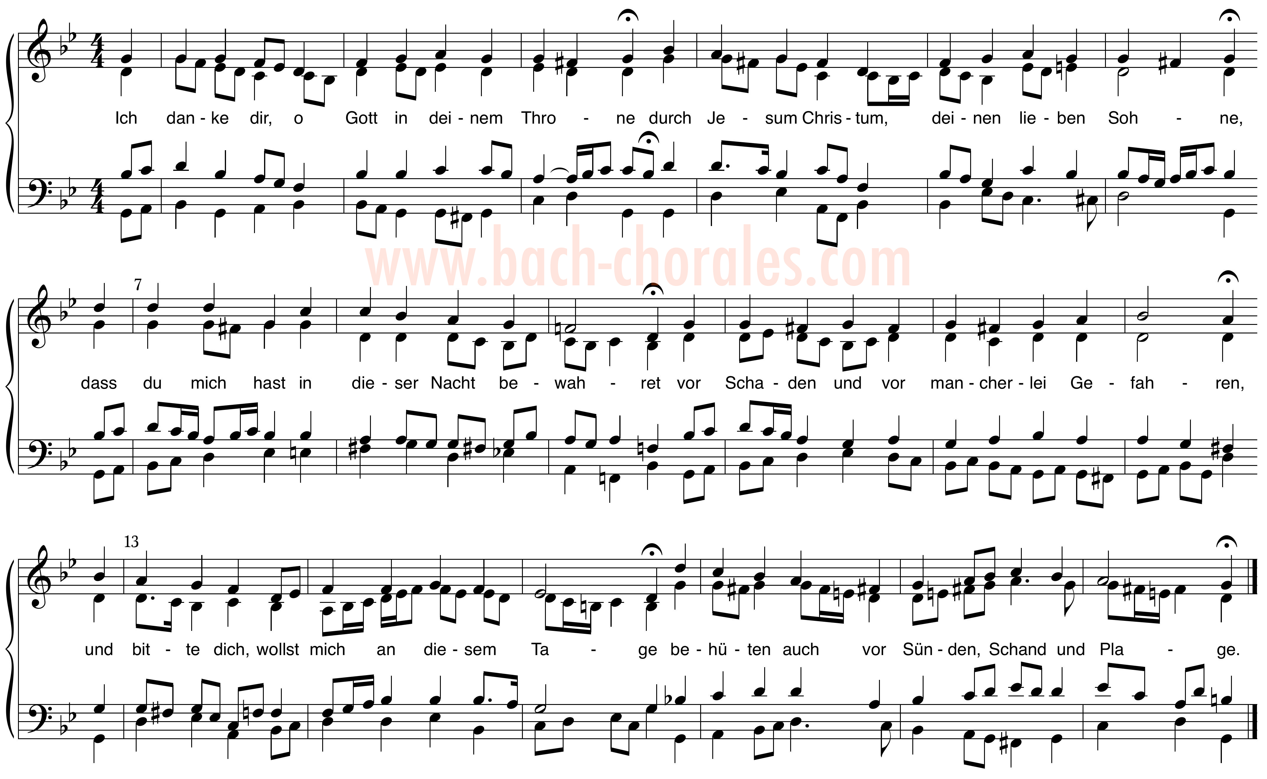 notenbeeld BWV 350 op https://www.bach-chorales.com/