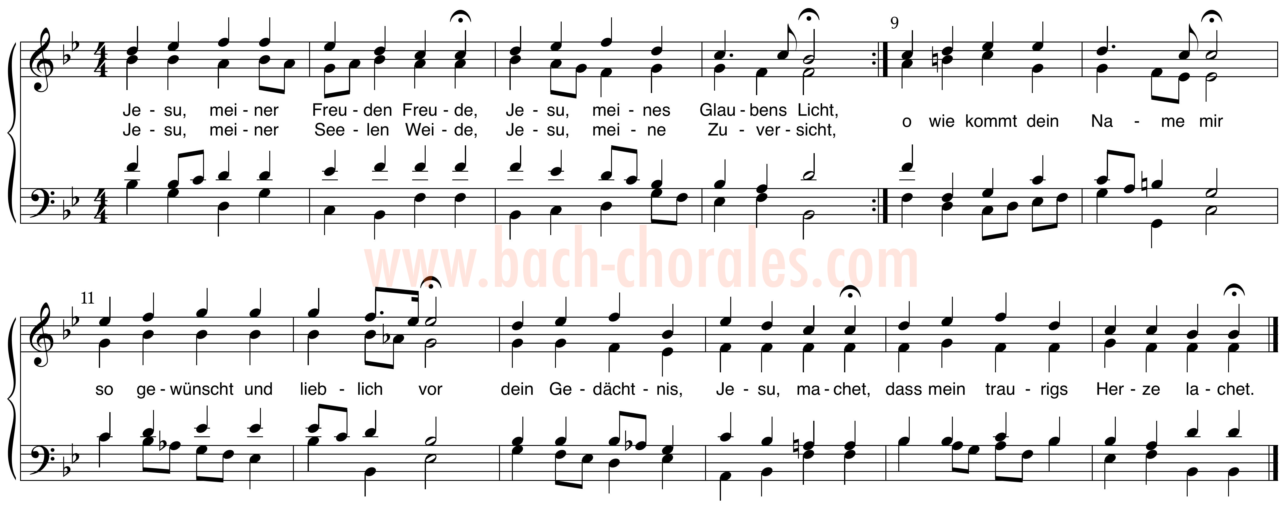 notenbeeld BWV 360 op https://www.bach-chorales.com/