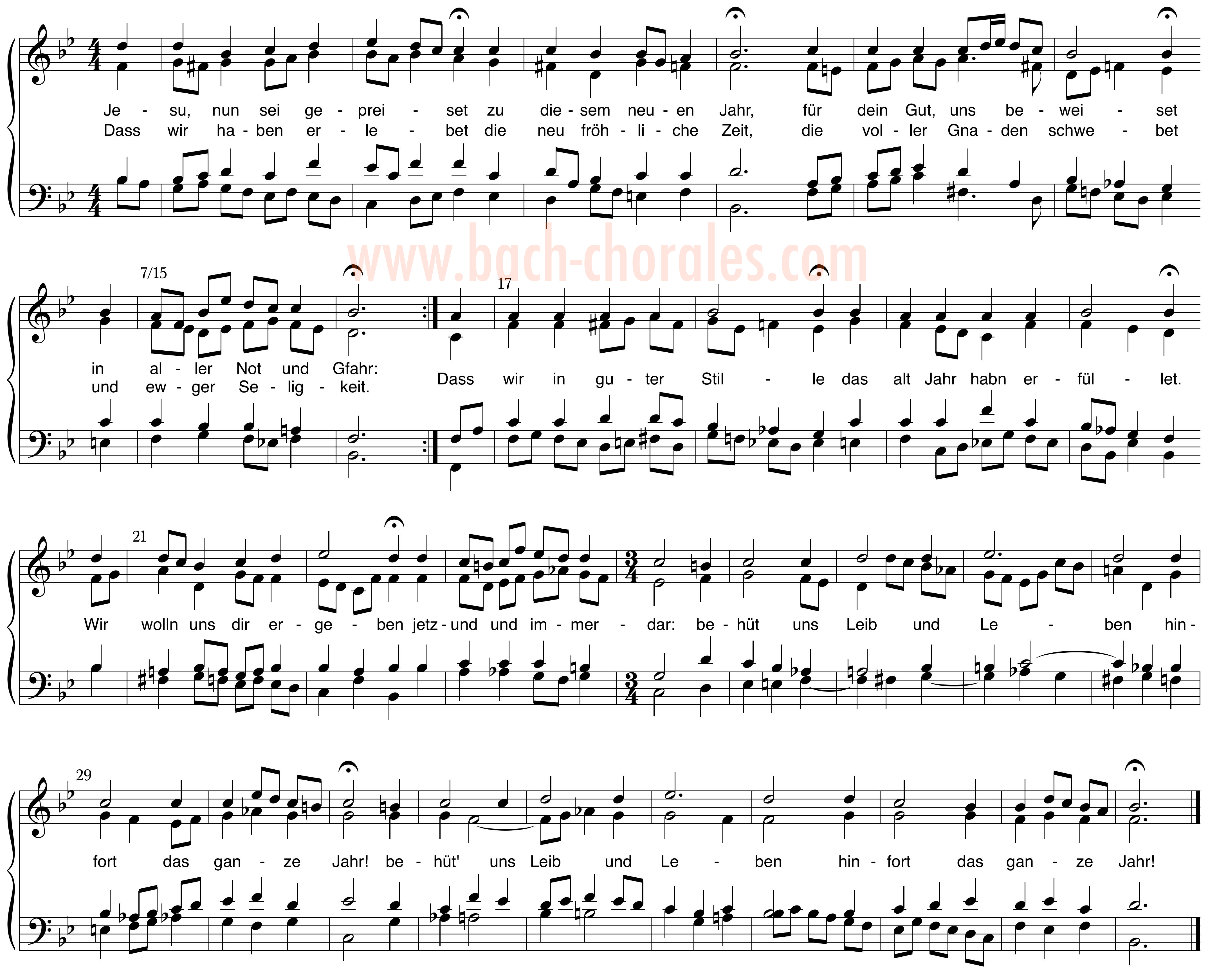 notenbeeld BWV 362 op https://www.bach-chorales.com/