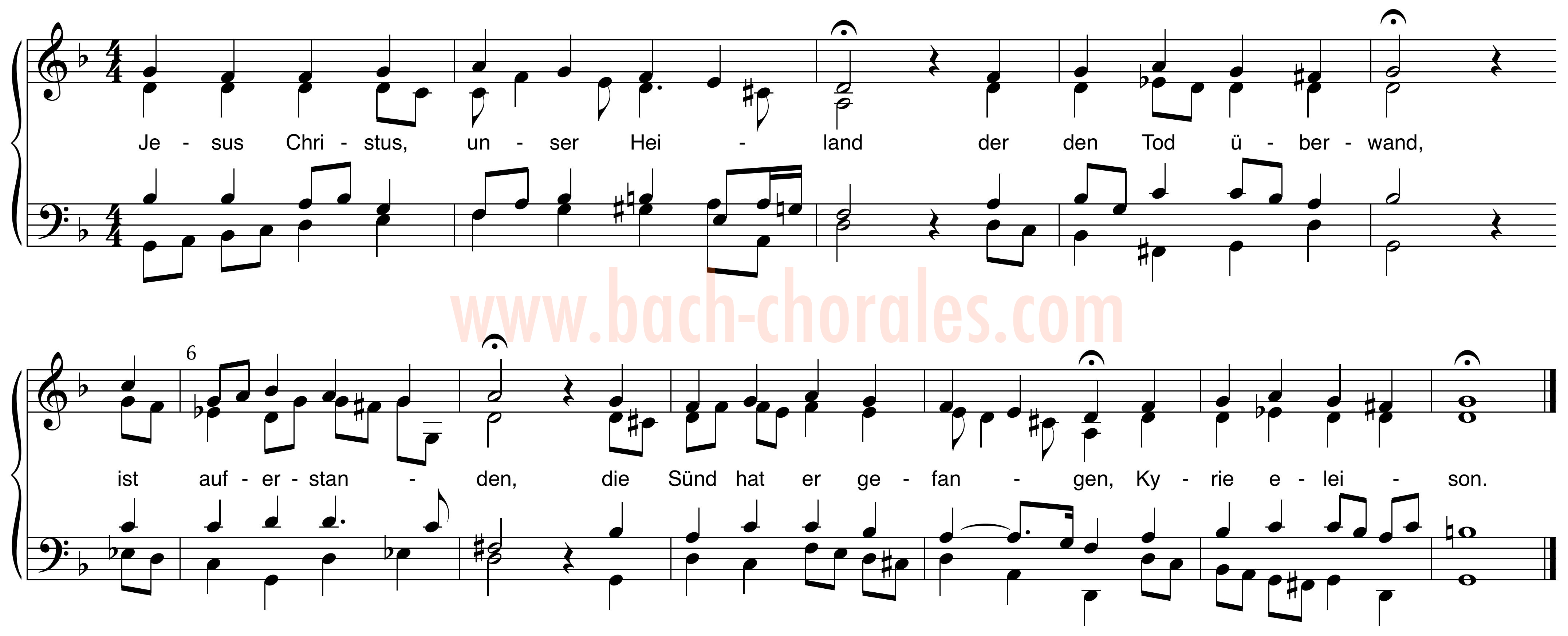 notenbeeld BWV 364 op https://www.bach-chorales.com/