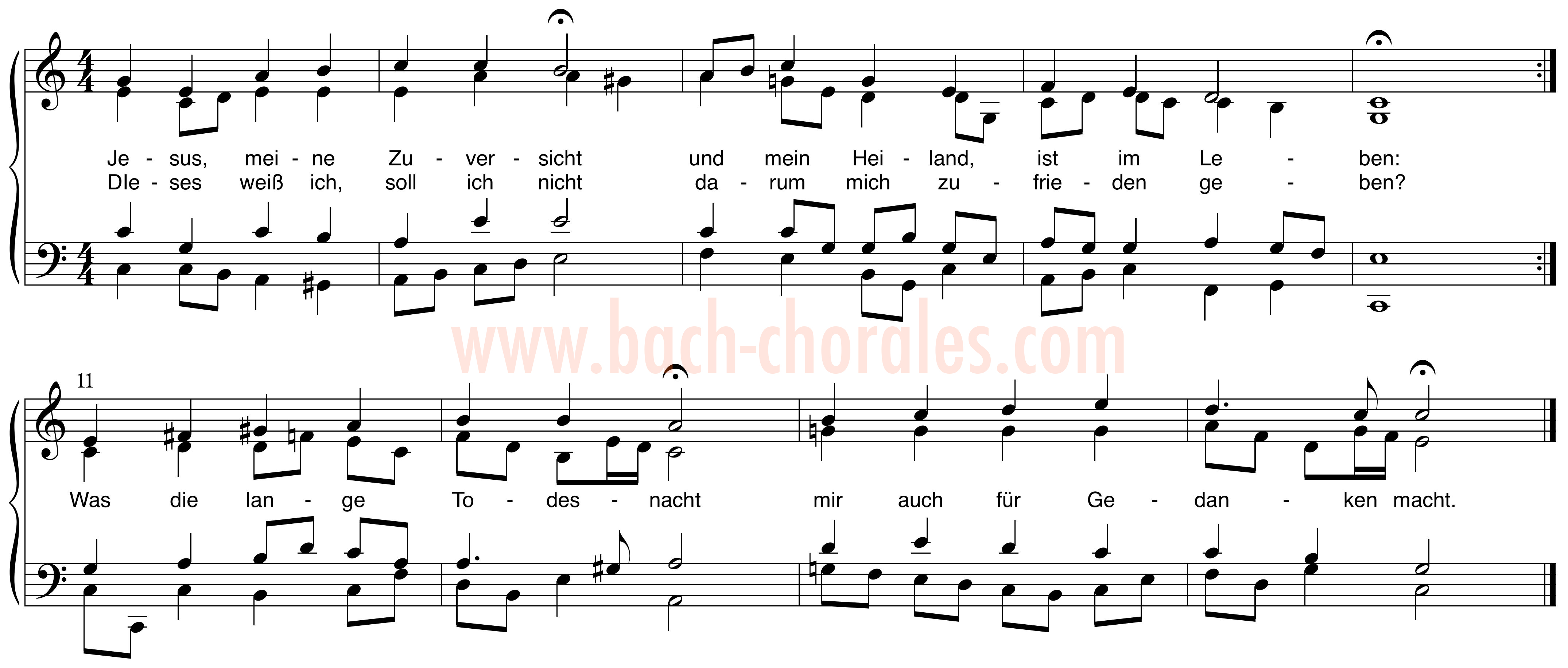 notenbeeld BWV 365 op https://www.bach-chorales.com/