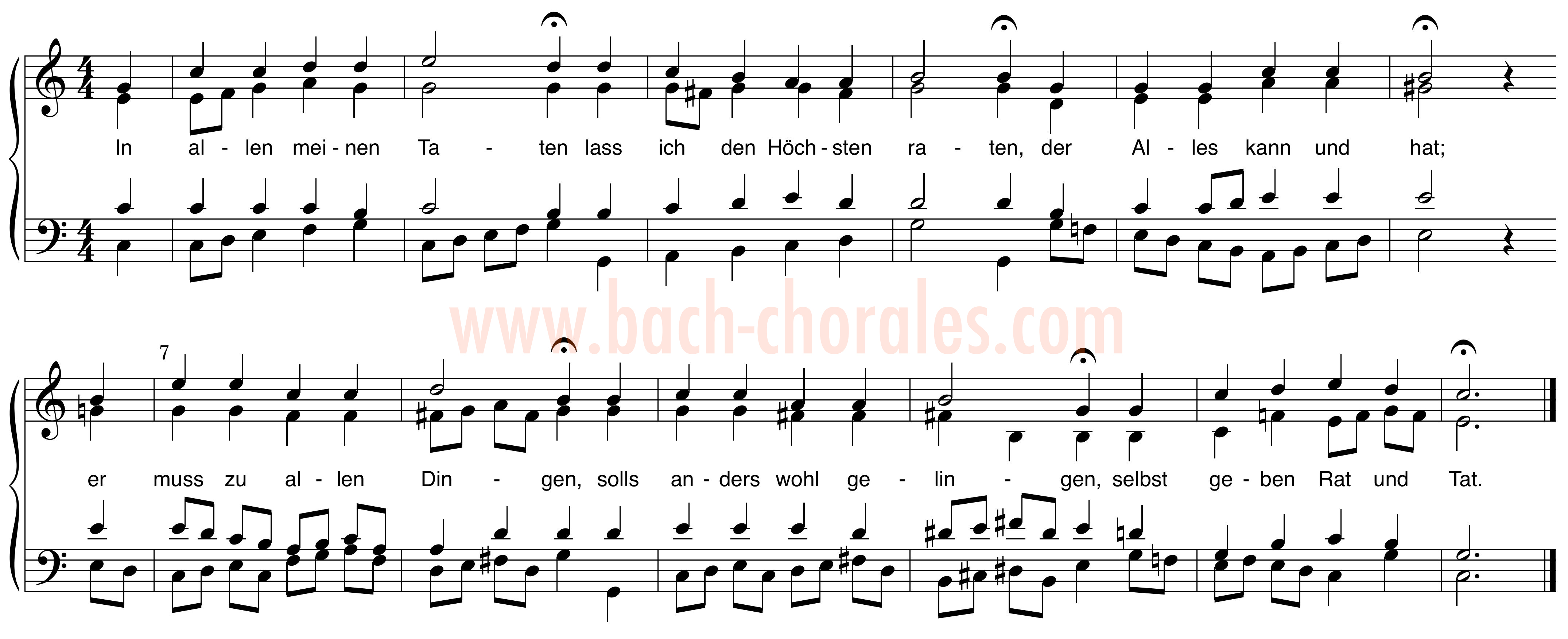 notenbeeld BWV 367 op https://www.bach-chorales.com/