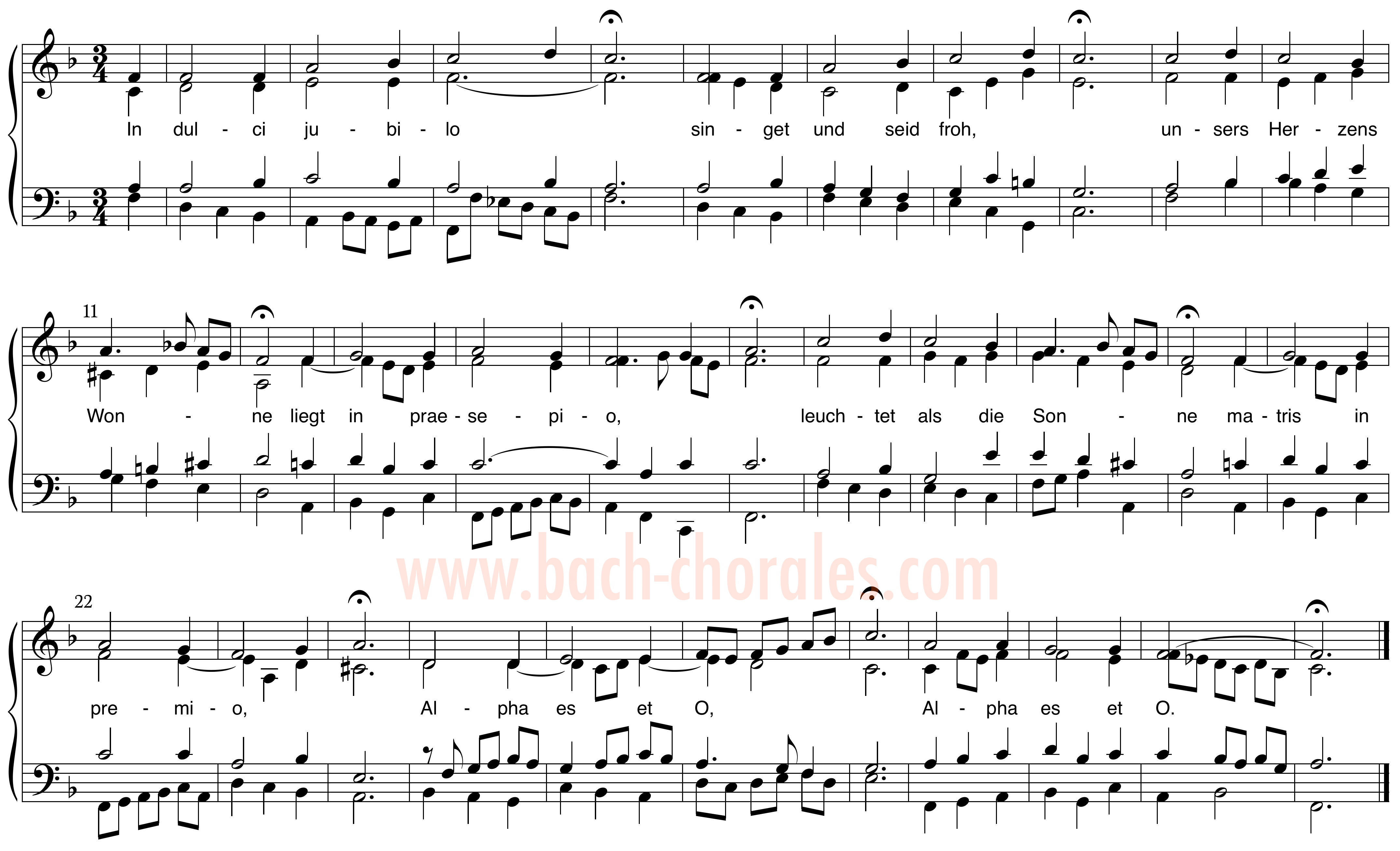 notenbeeld BWV 368 op https://www.bach-chorales.com/