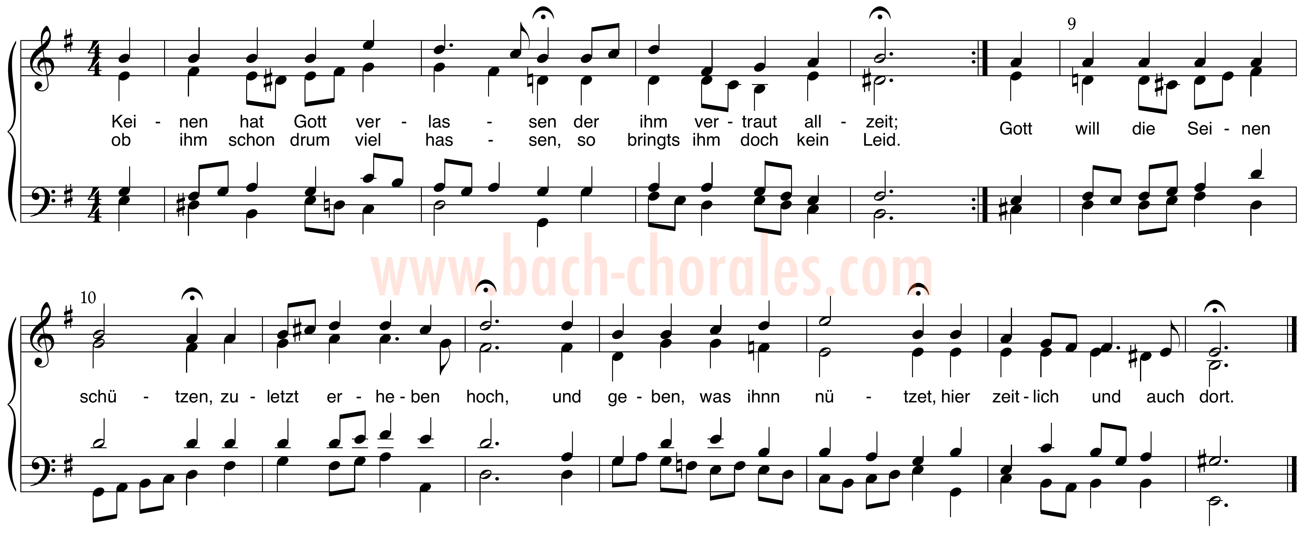 notenbeeld BWV 369 op https://www.bach-chorales.com/
