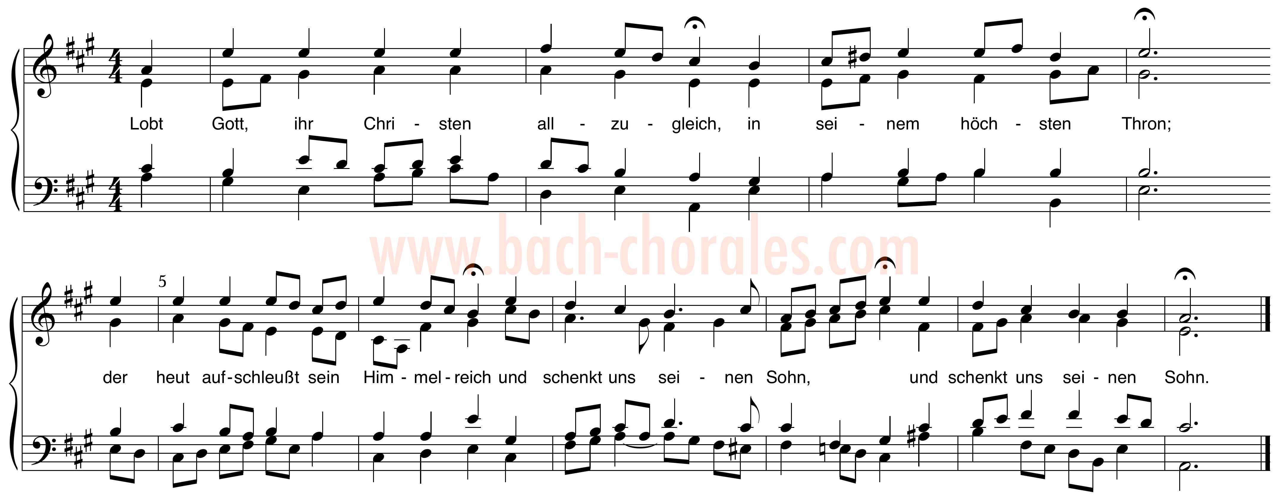 notenbeeld BWV 376 op https://www.bach-chorales.com/