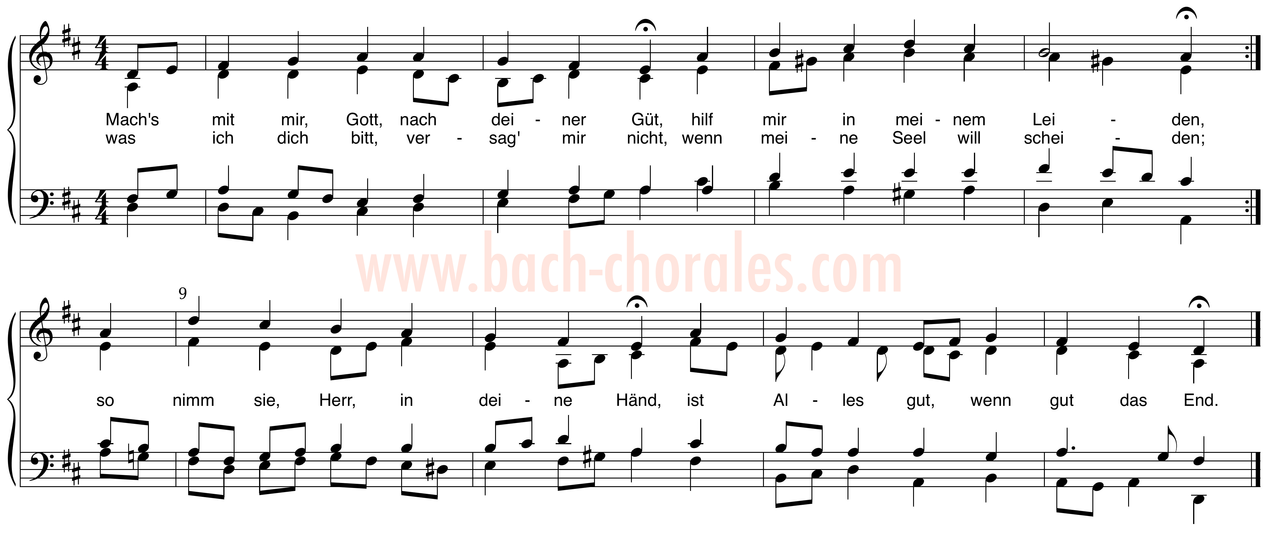 notenbeeld BWV 377 op https://www.bach-chorales.com/