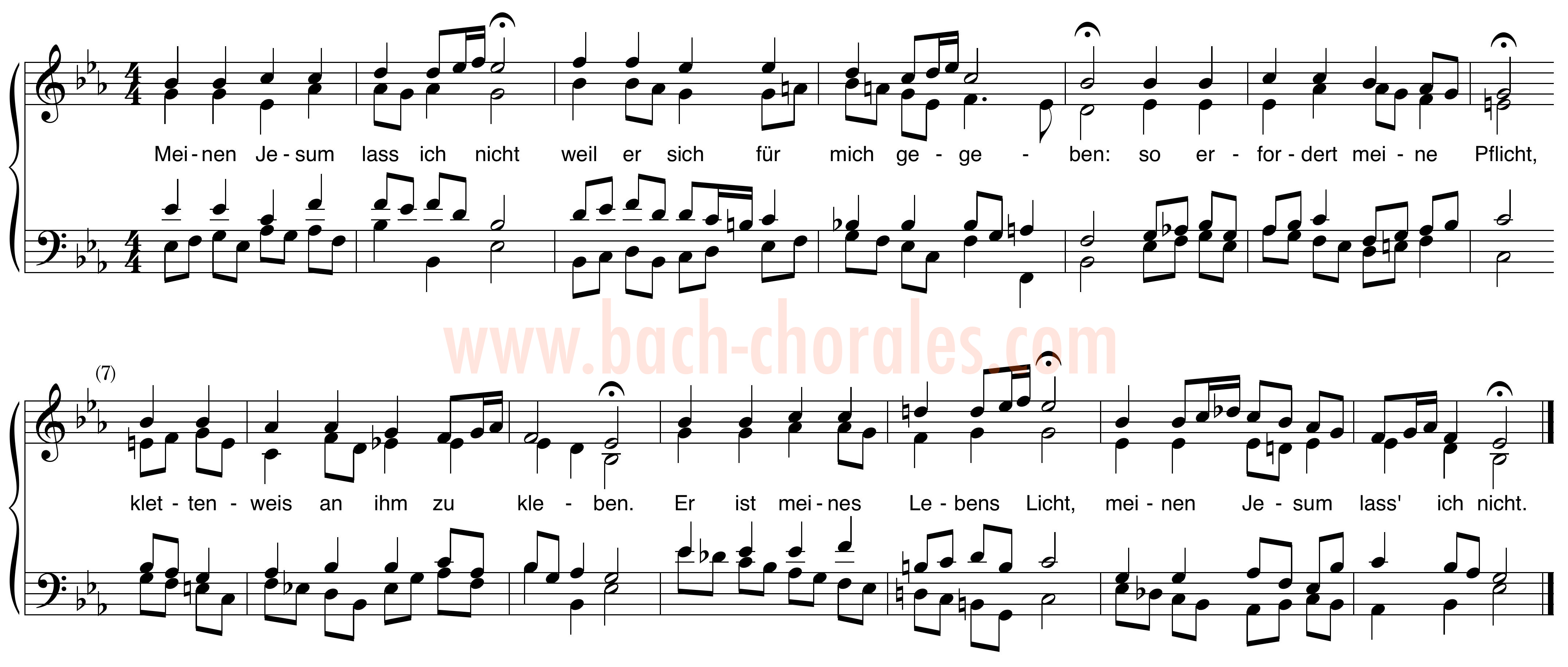 notenbeeld BWV 380 op https://www.bach-chorales.com/