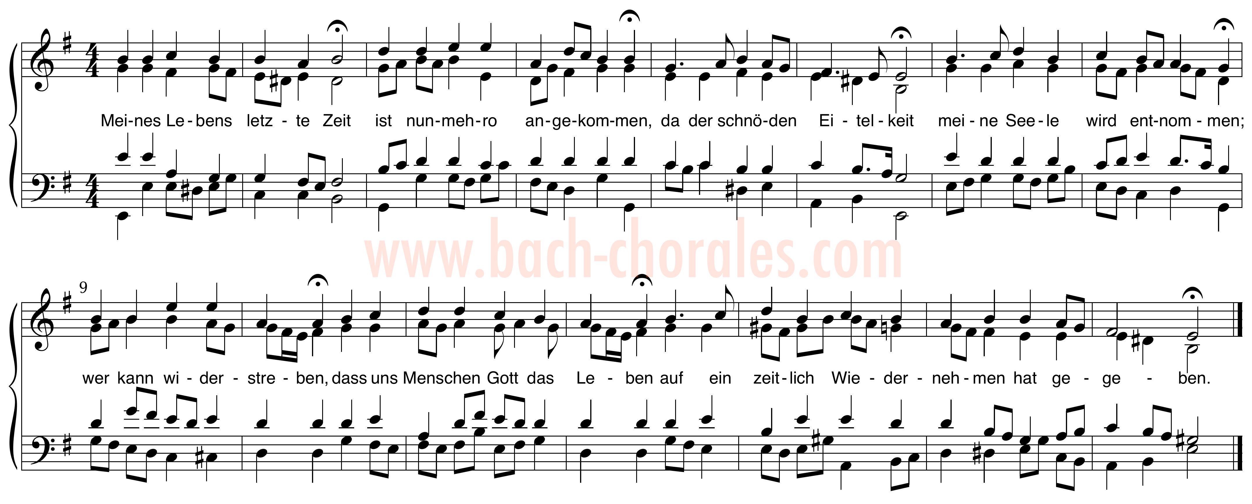 notenbeeld BWV 381 op https://www.bach-chorales.com/