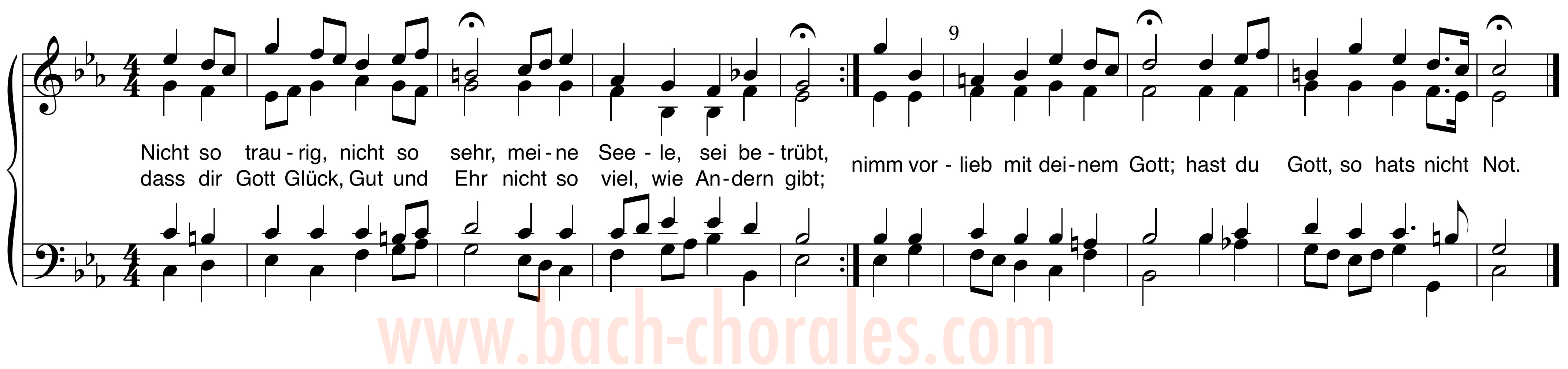 notenbeeld BWV 384 op https://www.bach-chorales.com/