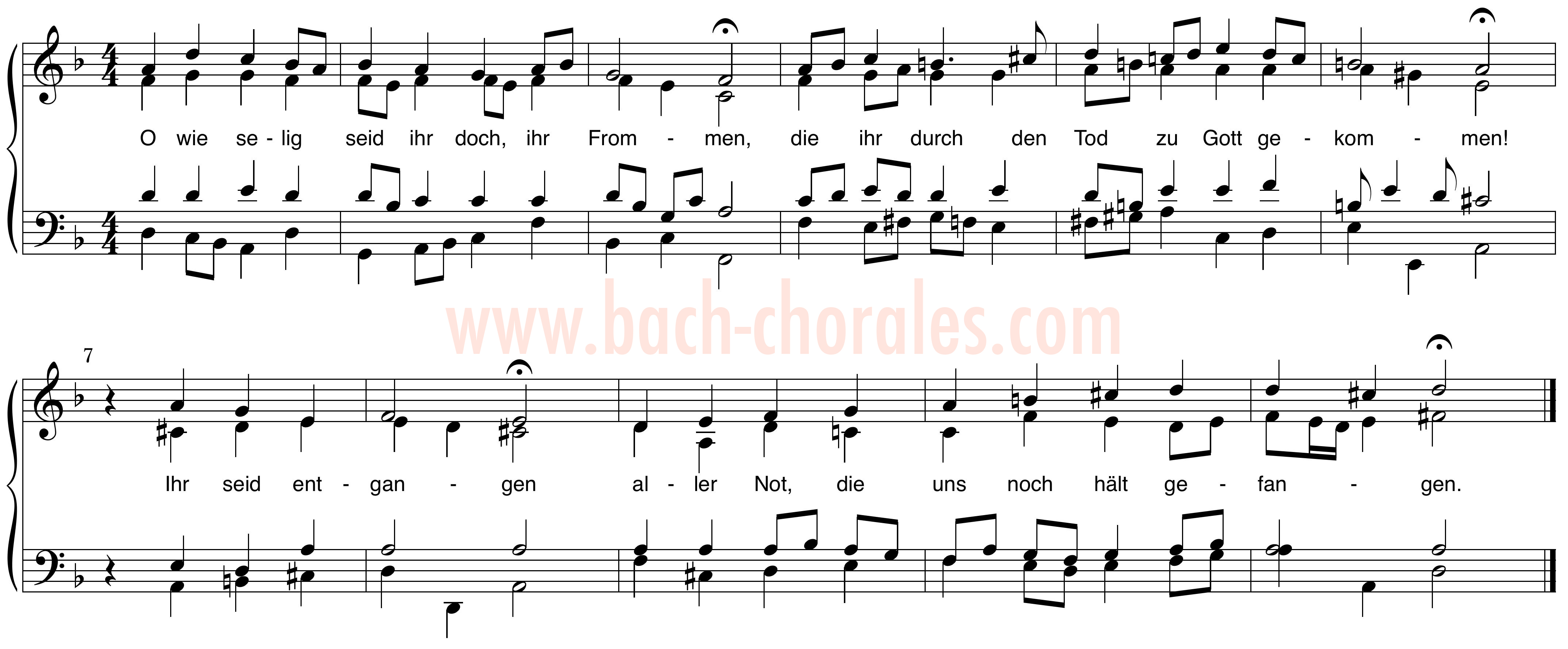 notenbeeld BWV 405 op https://www.bach-chorales.com/
