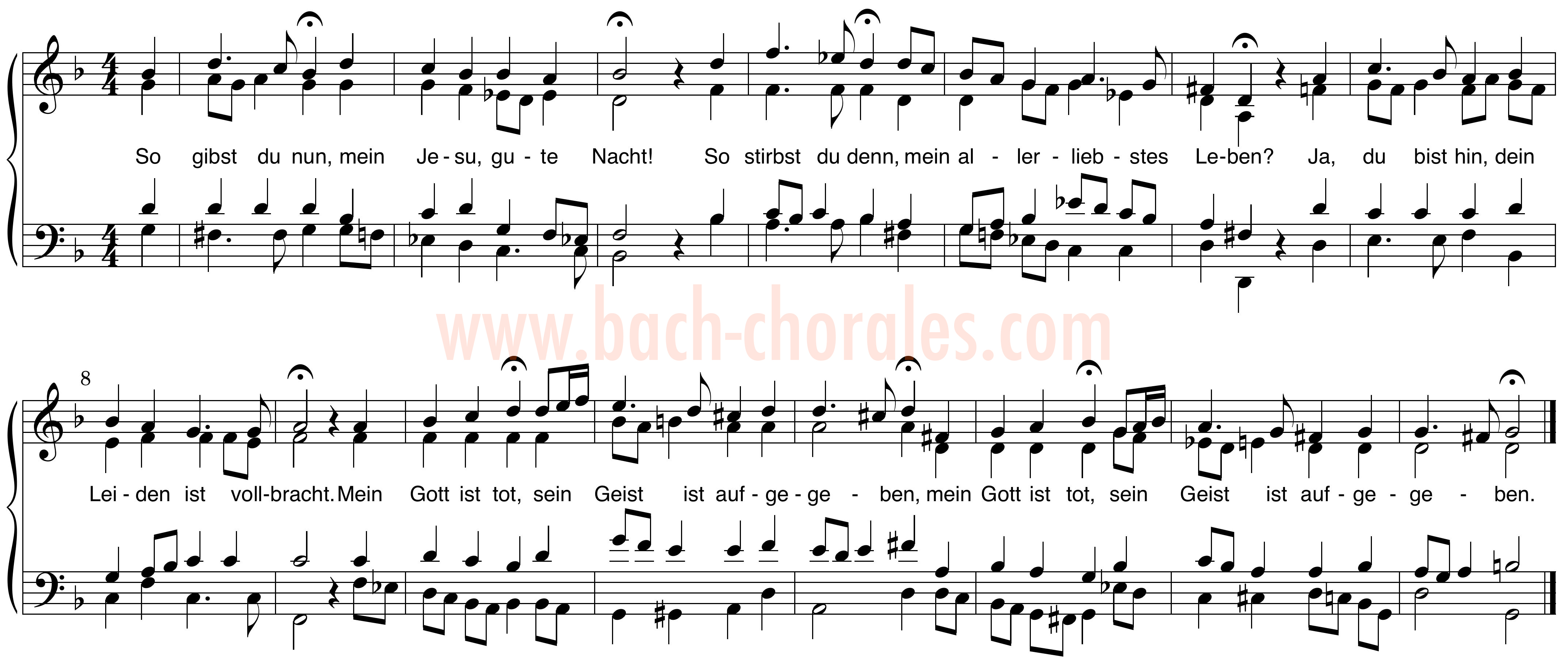 notenbeeld BWV 412 op https://www.bach-chorales.com/
