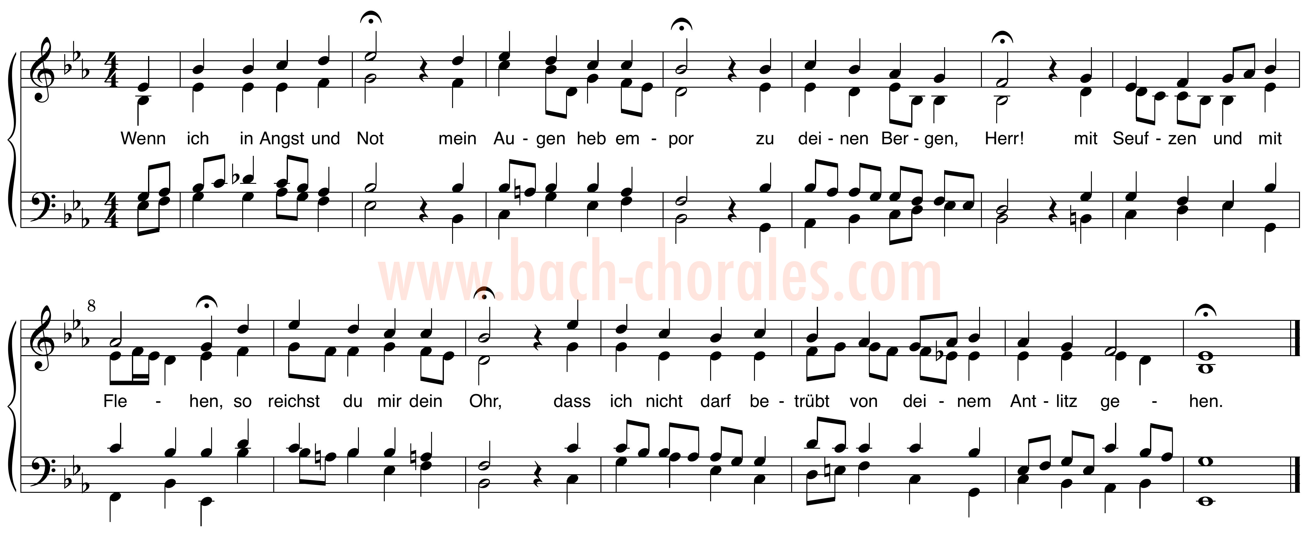 notenbeeld BWV 427 op https://www.bach-chorales.com/