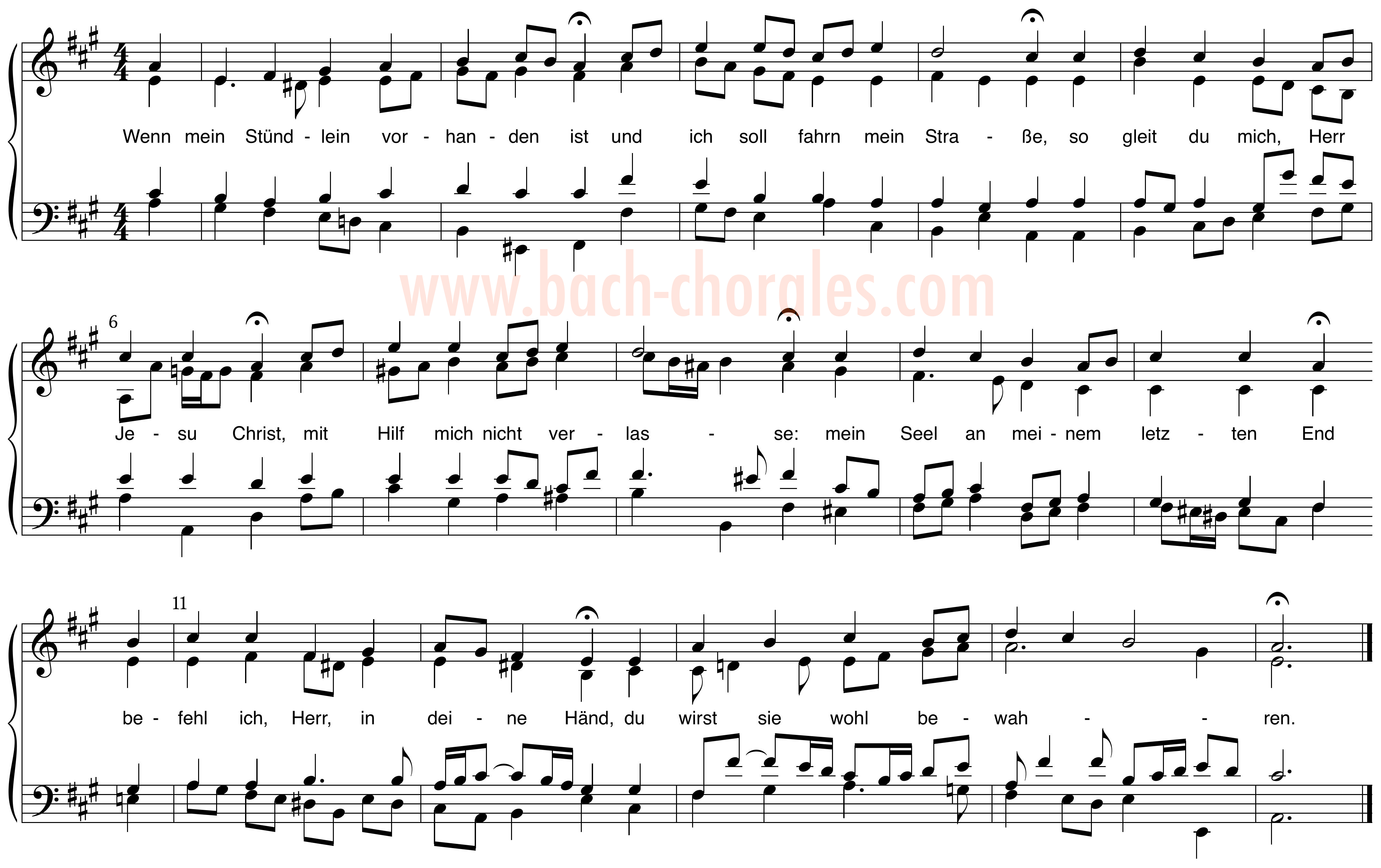 notenbeeld BWV 429 op https://www.bach-chorales.com/