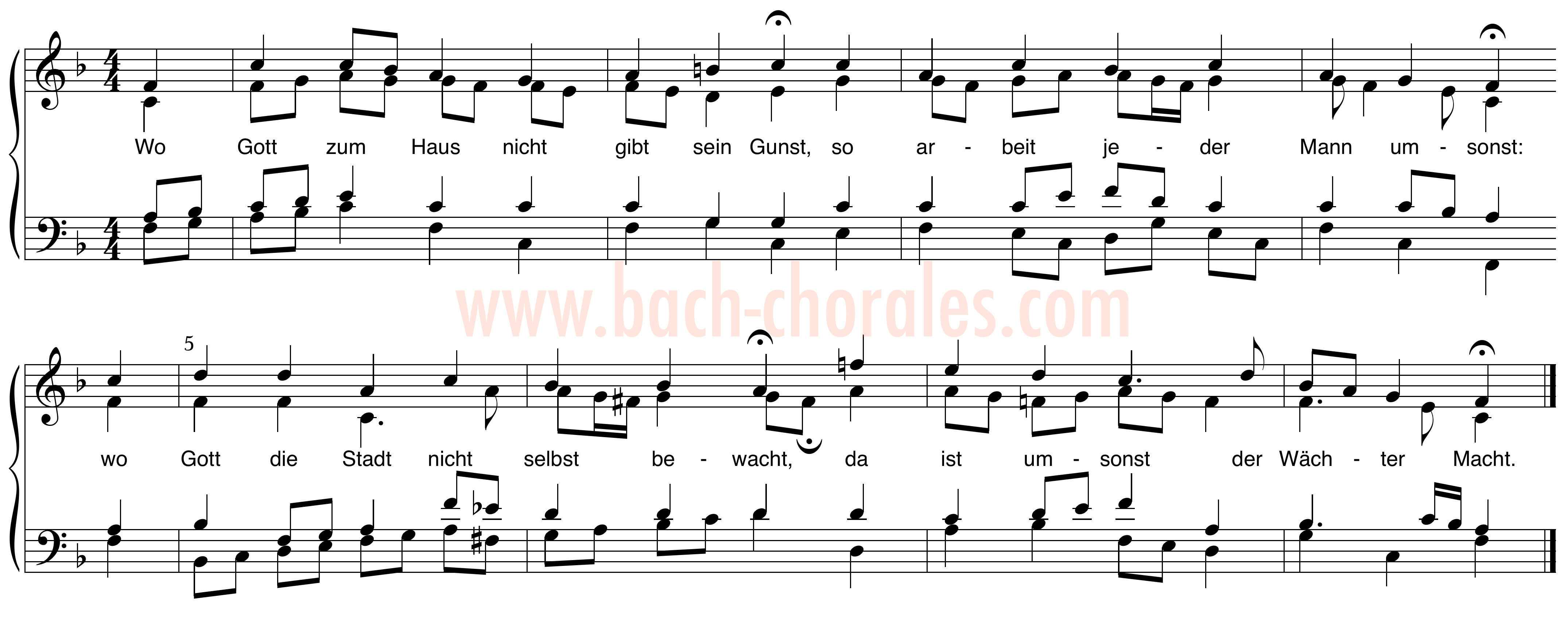 notenbeeld BWV 438 op https://www.bach-chorales.com/